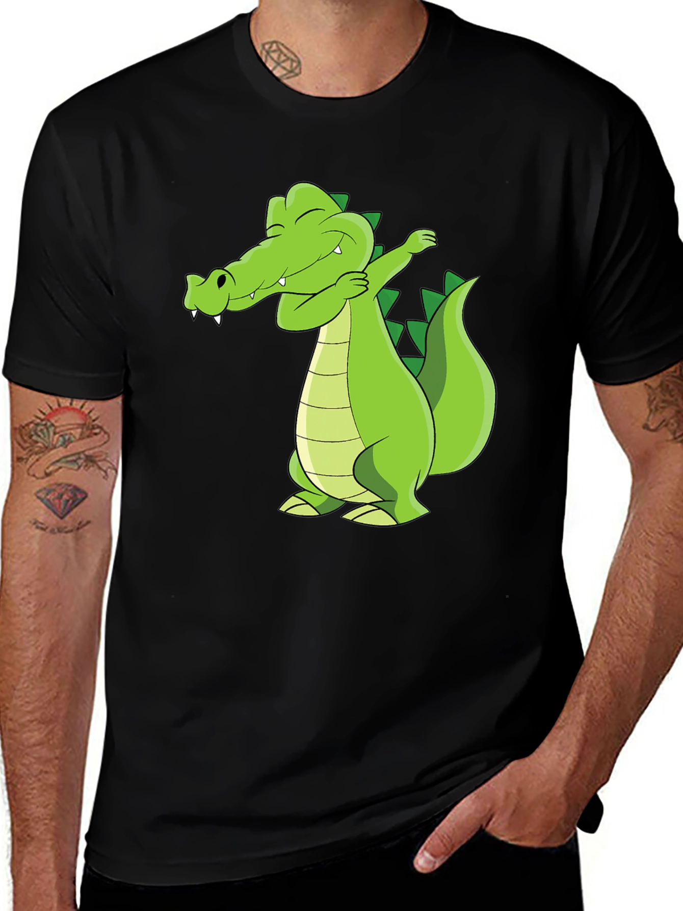 Dabbing Alligator Black T-Shirt