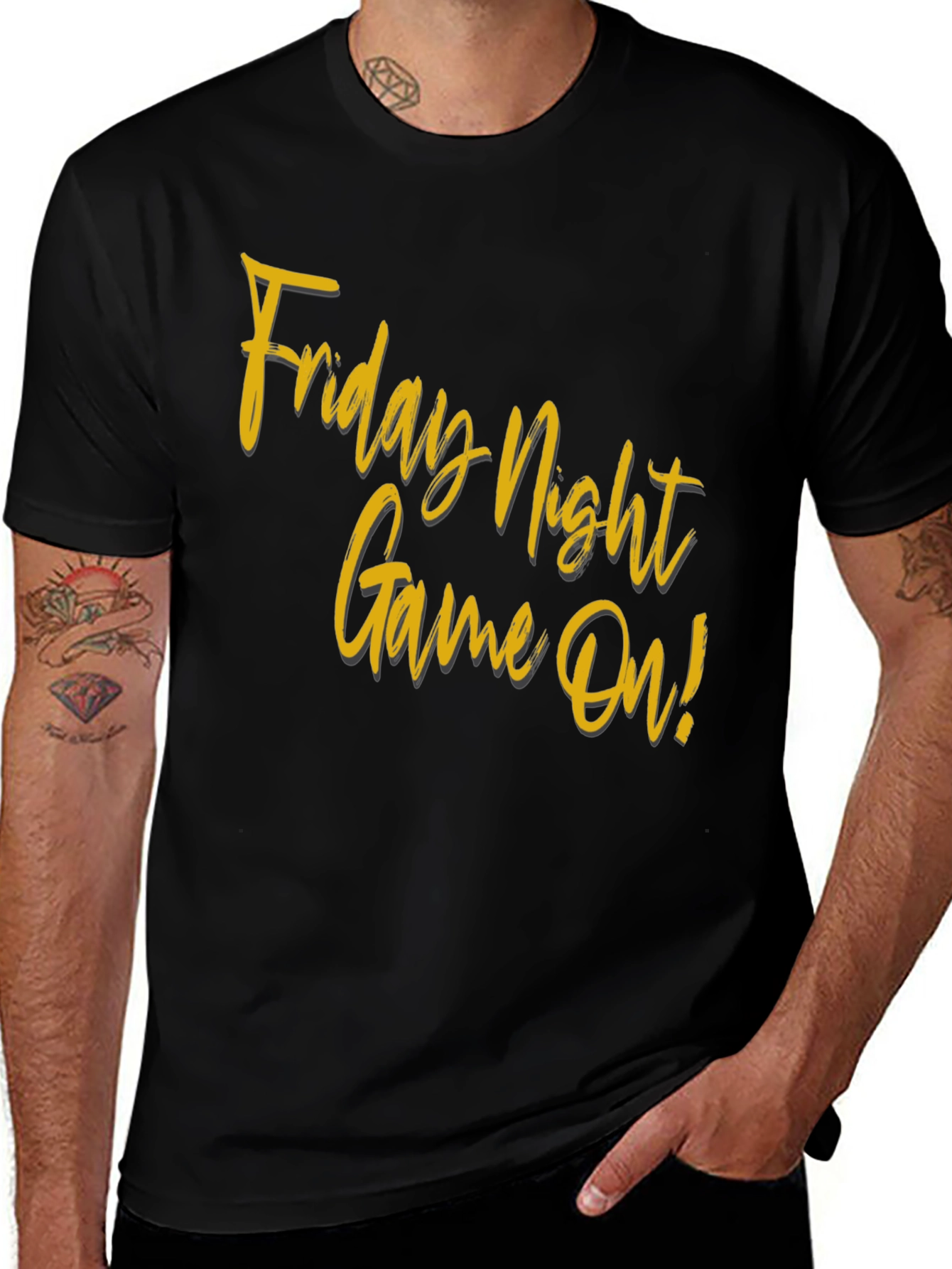 Variant 23 of Friday Night Game On! Black T-Shirt