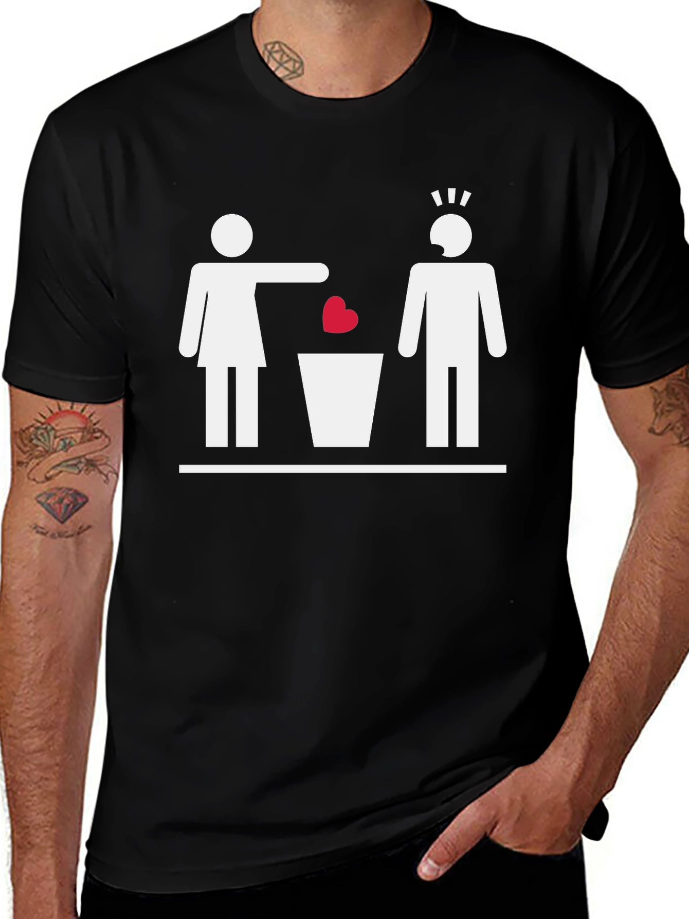Variant 4 of Heartbreak Humor T-Shirt - Rejection Graphic Tee