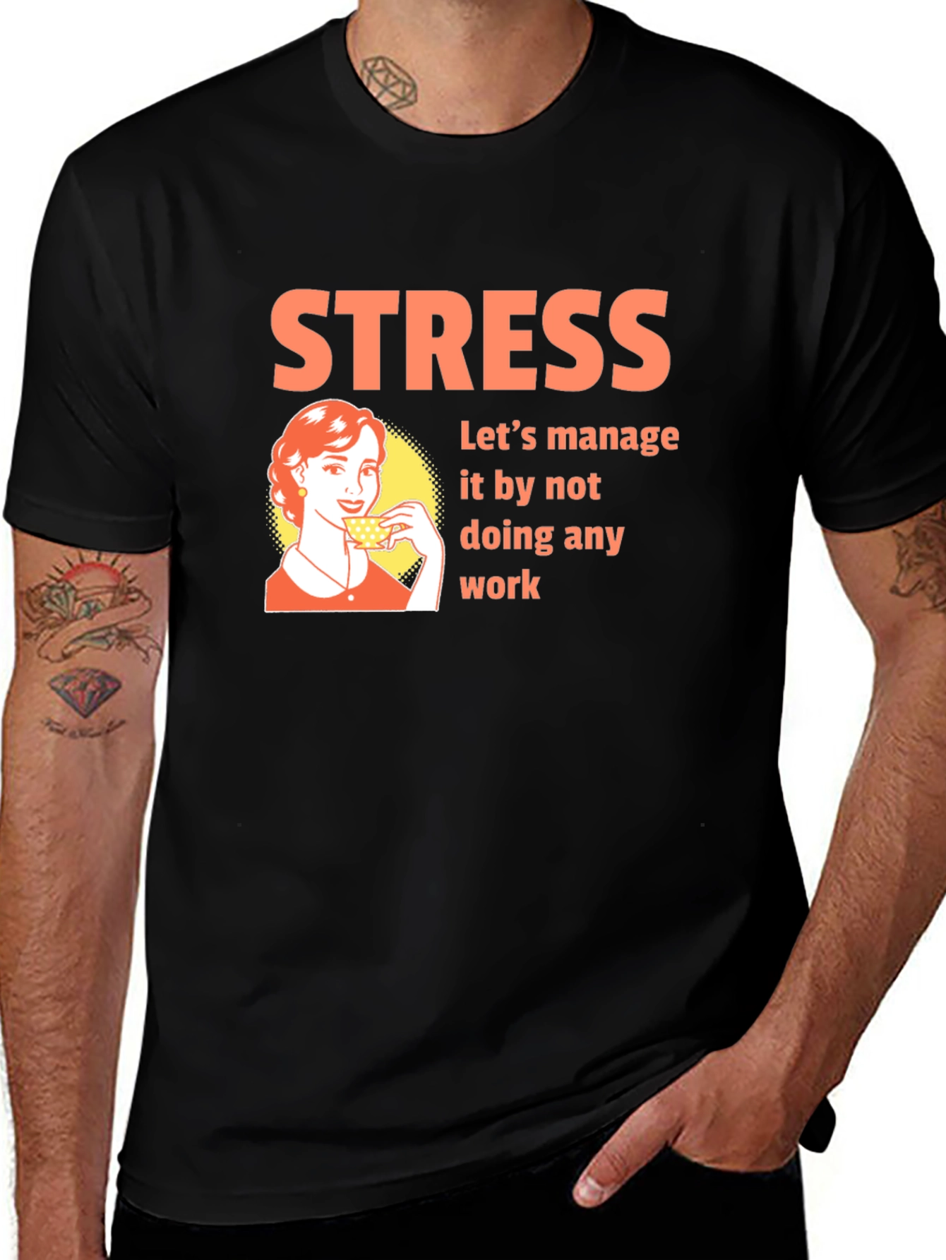 Variant 27 of Stress Management T-Shirt - Funny Graphic Tee