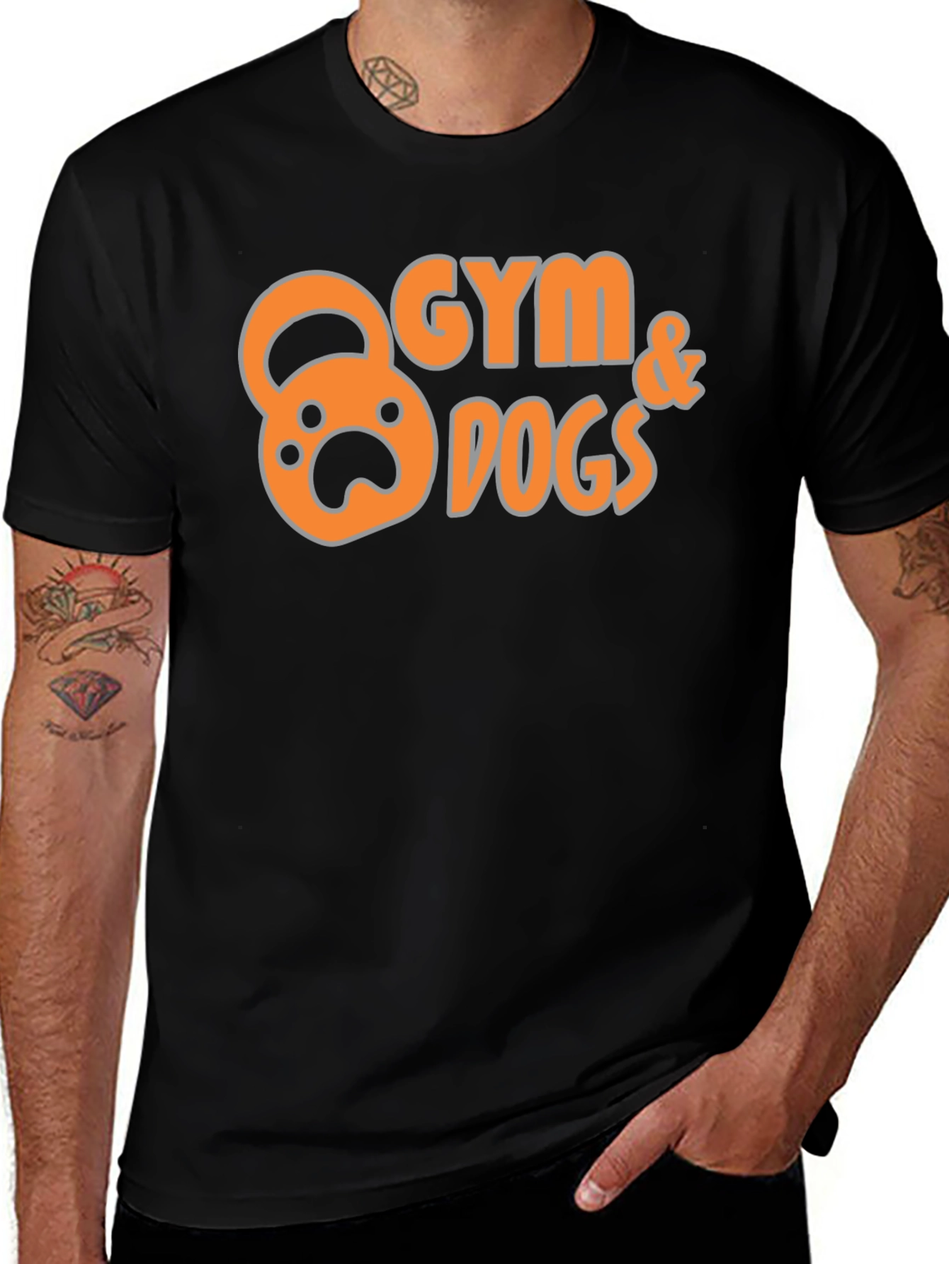 Variant 18 of Gym & Dogs Graphic T-Shirt - Black
