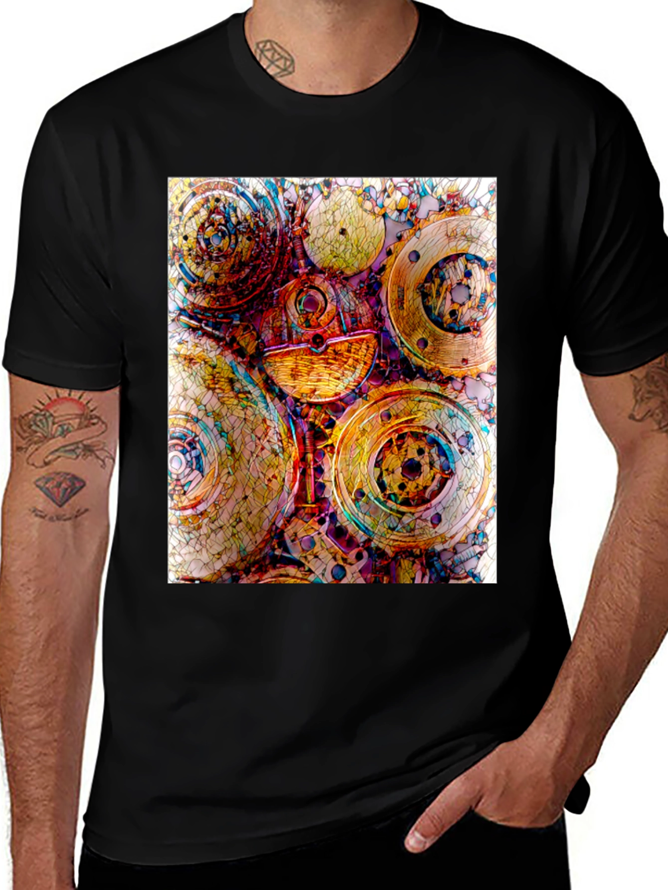 Variant 18 of Abstract Gears Graphic T-Shirt