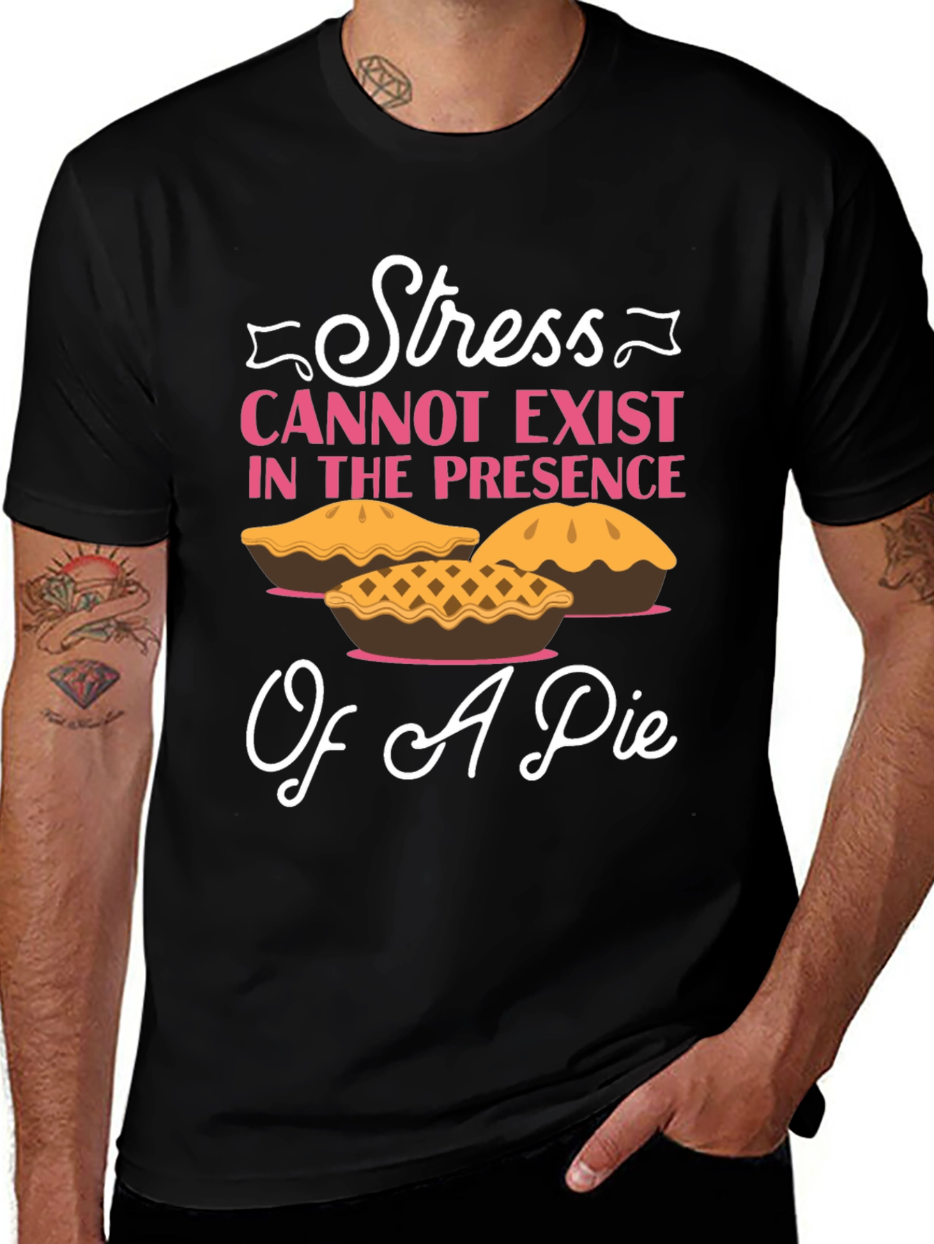 Variant 3 of Stress and Pie T-Shirt: Relax & Enjoy!