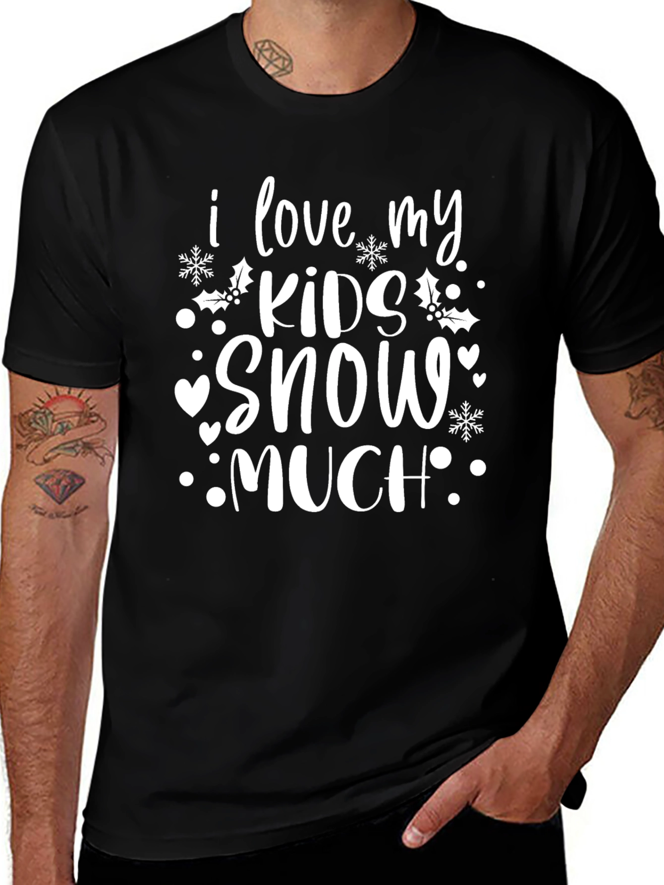 Variant 8 of I Love My Kids Snow Much Graphic Tee