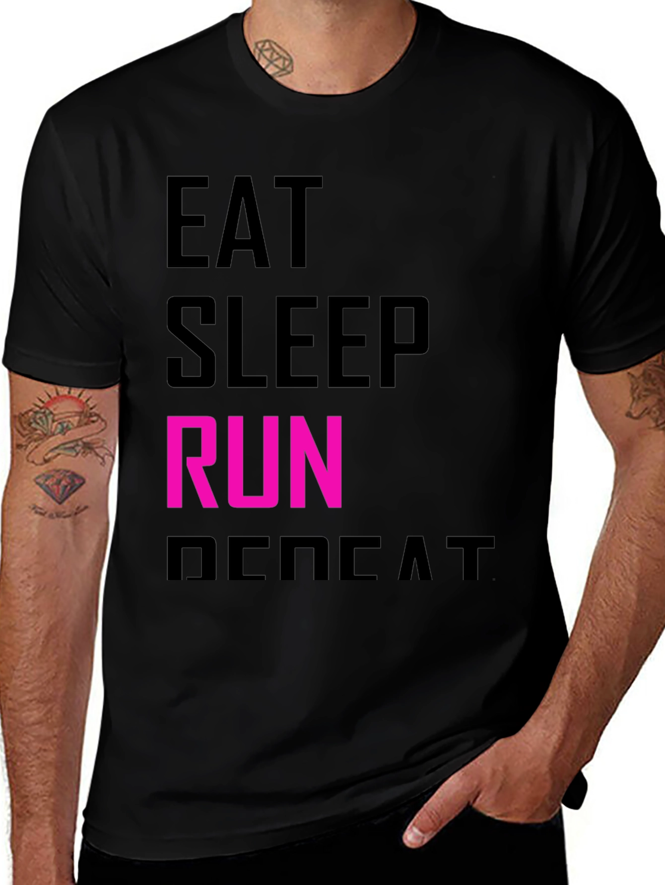 Variant 8 of Eat Sleep Run Repeat Graphic Tee
