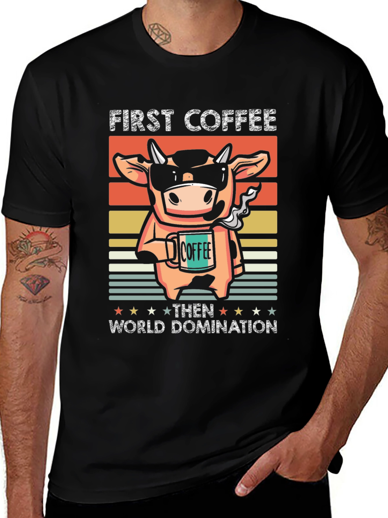 Variant 2 of First Coffee Then World Domination T-Shirt