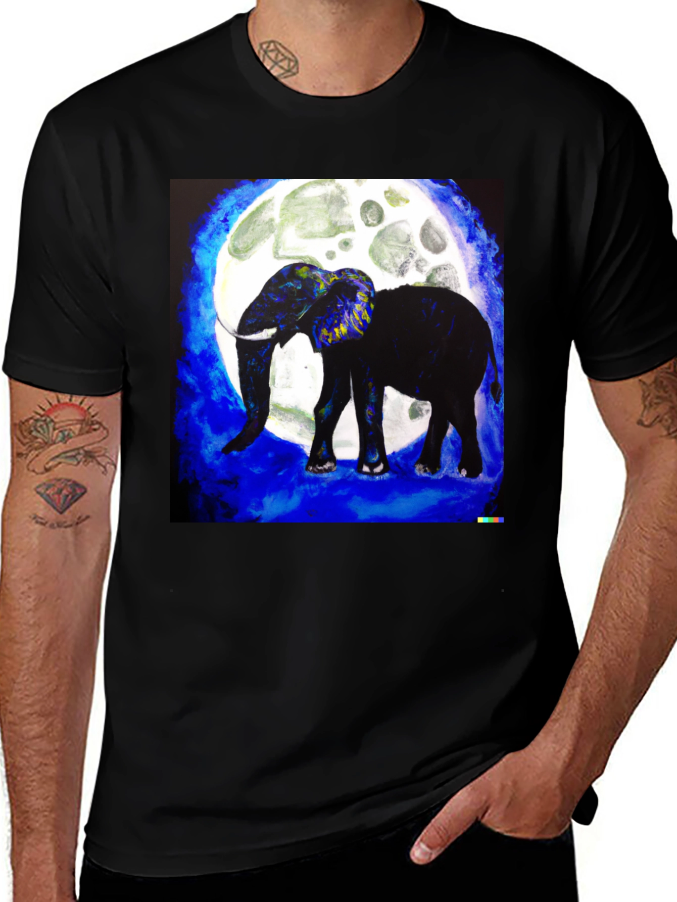 Variant 29 of Elephant Moon Graphic T-Shirt