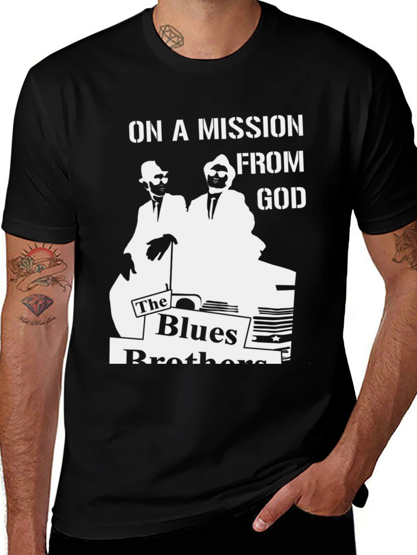 Blues Brothers Mission From God Graphic T-Shirt