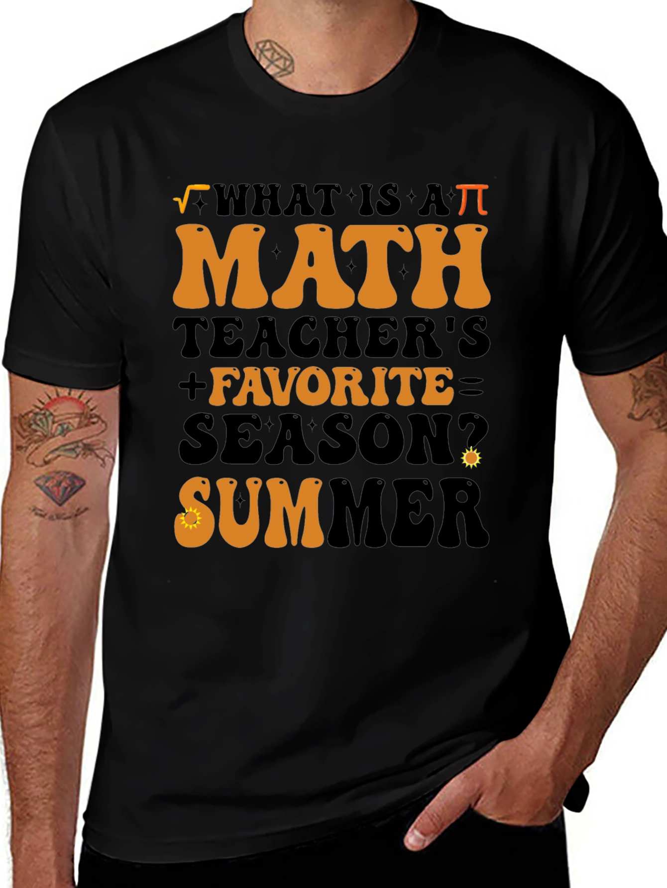 Variant 15 of Math Teacher Summer T-Shirt