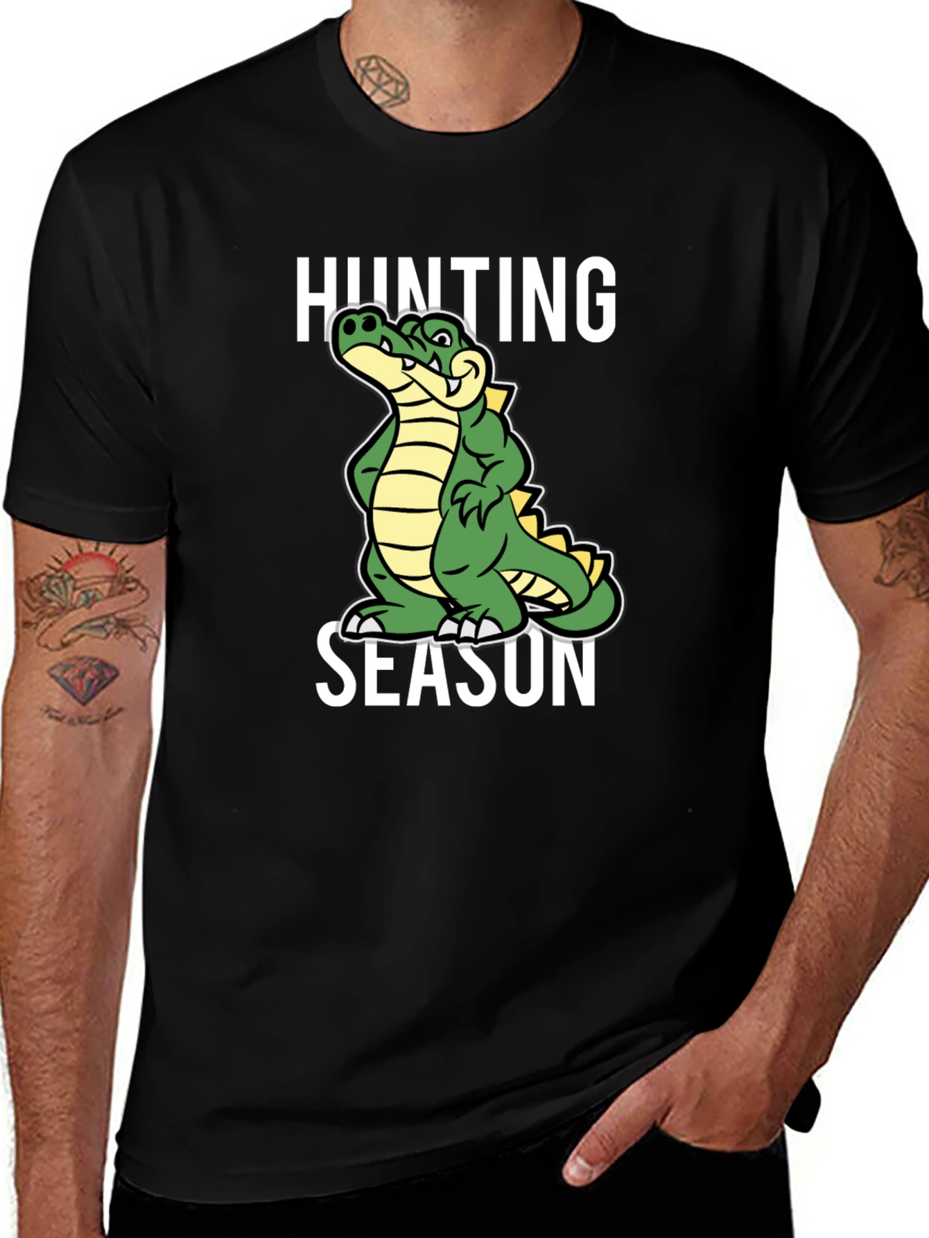 Variant 14 of Hunting Season Alligator T-Shirt - Black
