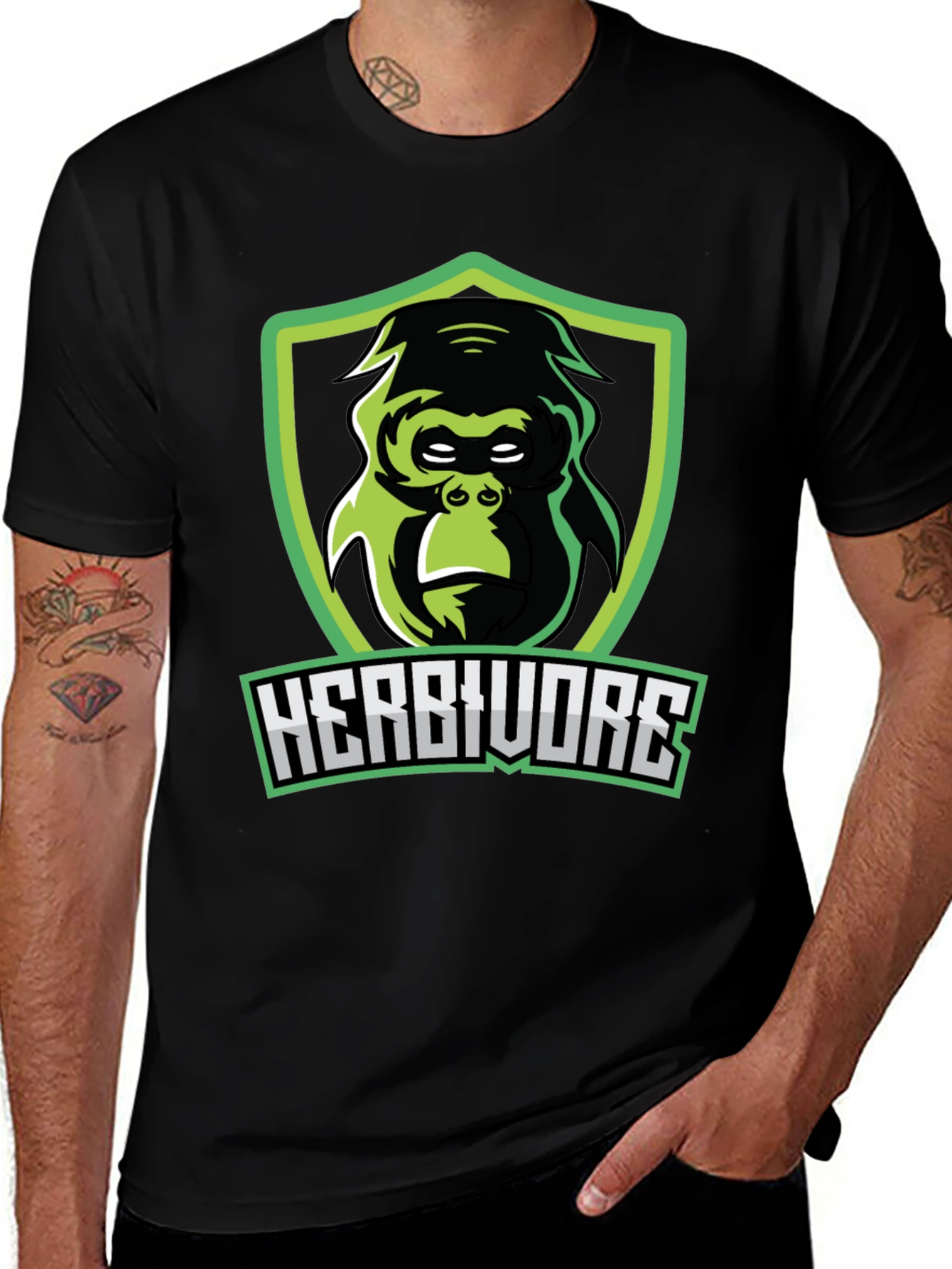 Herbivore Gorilla Graphic Tee - Cool Animal Design