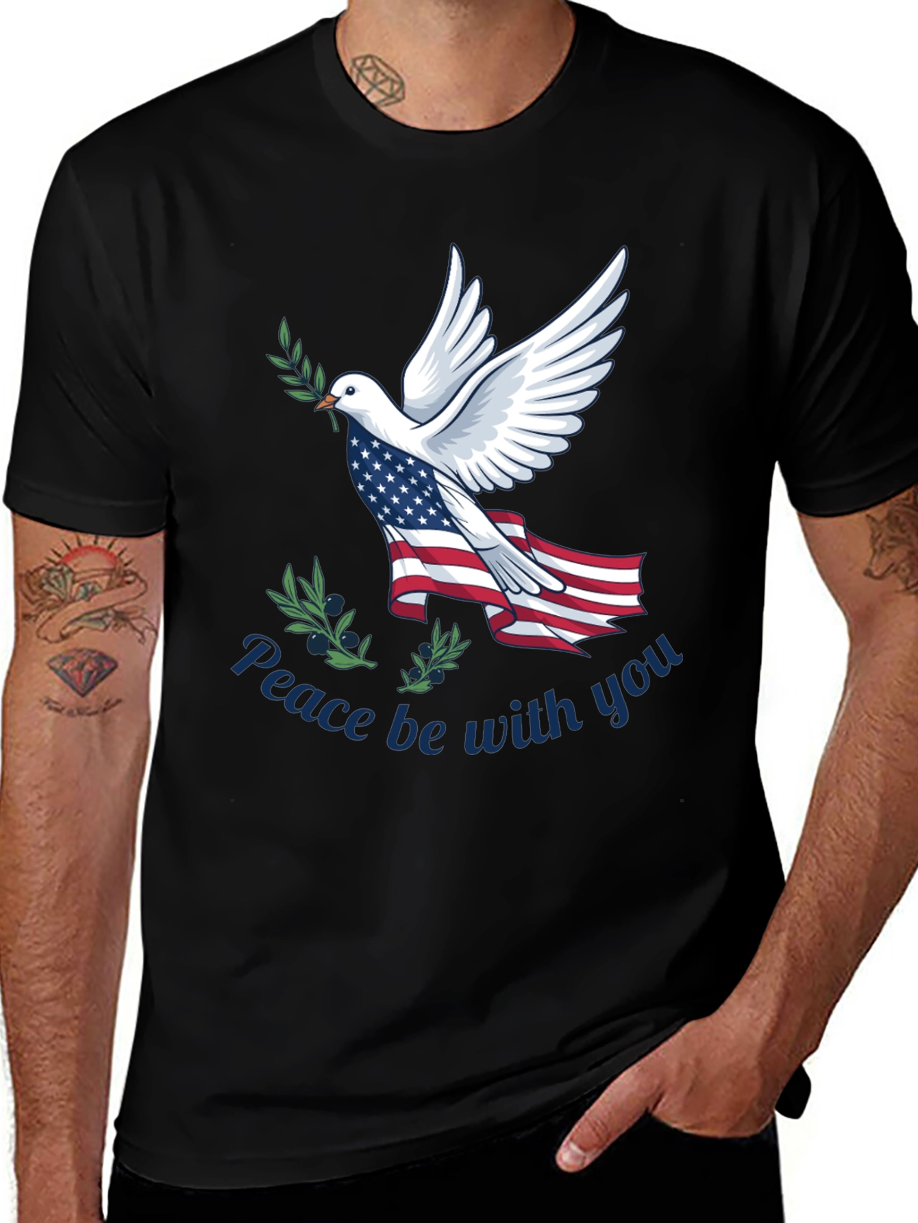 Variant 29 of Peace Dove Patriotic T-Shirt