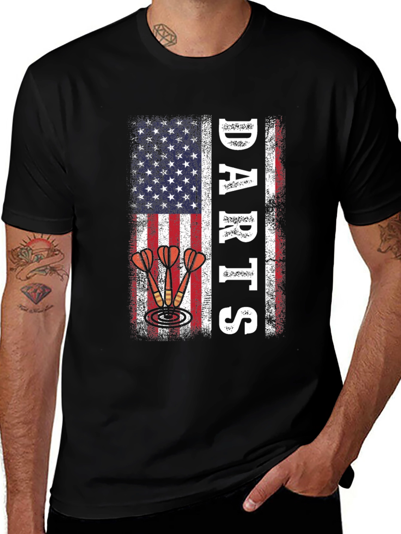 Variant 15 of Darts American Flag Patriotic T-Shirt