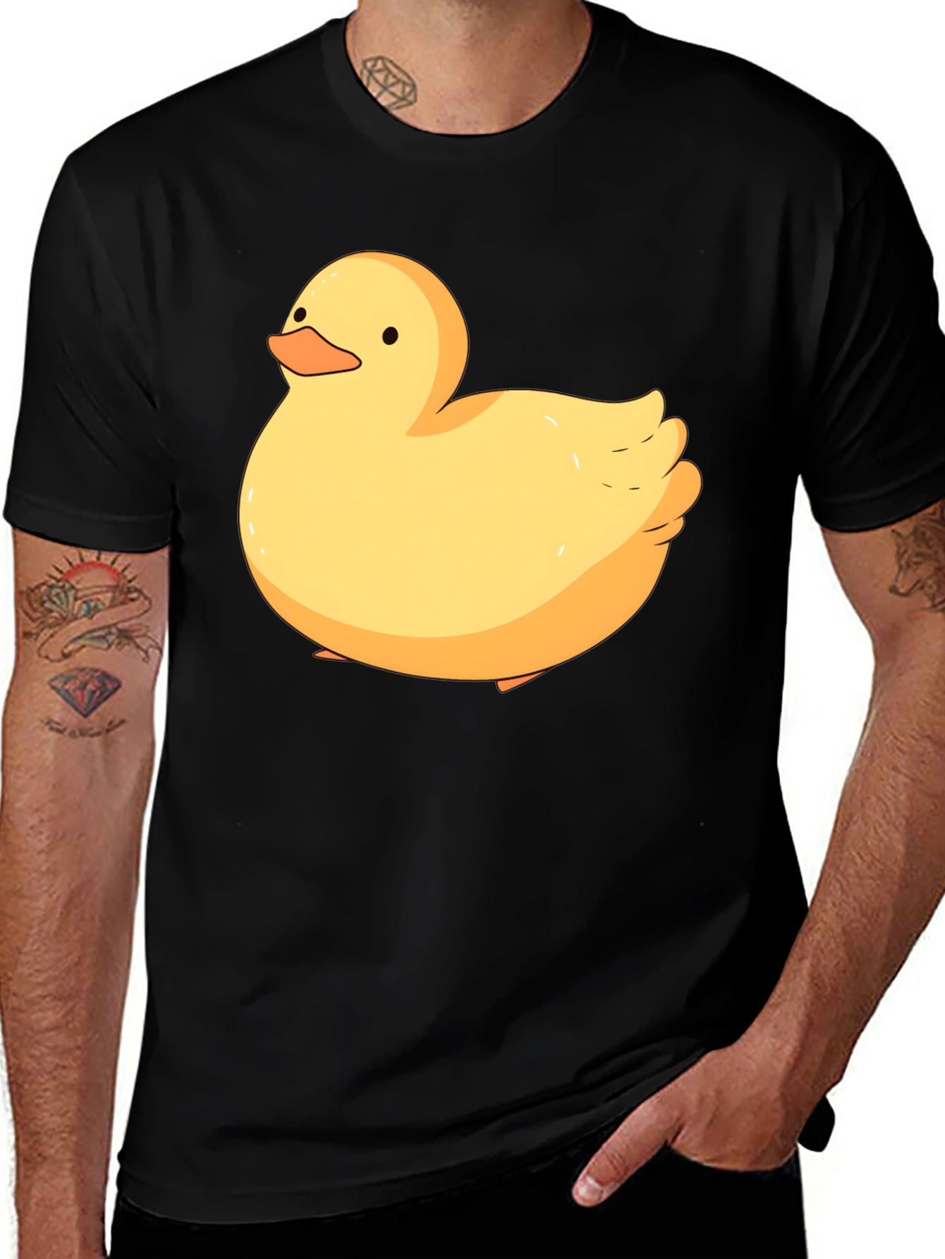 Variant 28 of Duck Graphic T-Shirt - Casual Black Tee