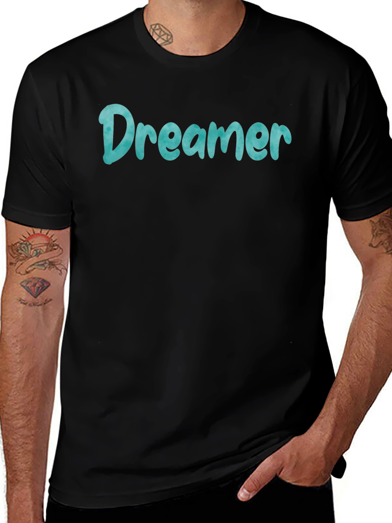 Variant 22 of Dreamer Graphic Print Crew Neck T-Shirt