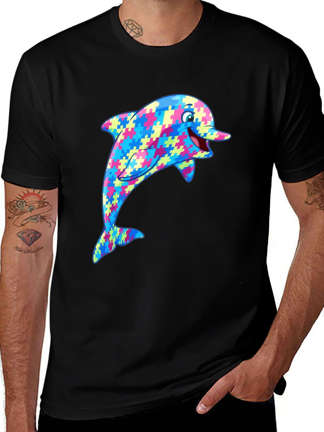 Variant 8 of Dolphin Autism Awareness T-Shirt
