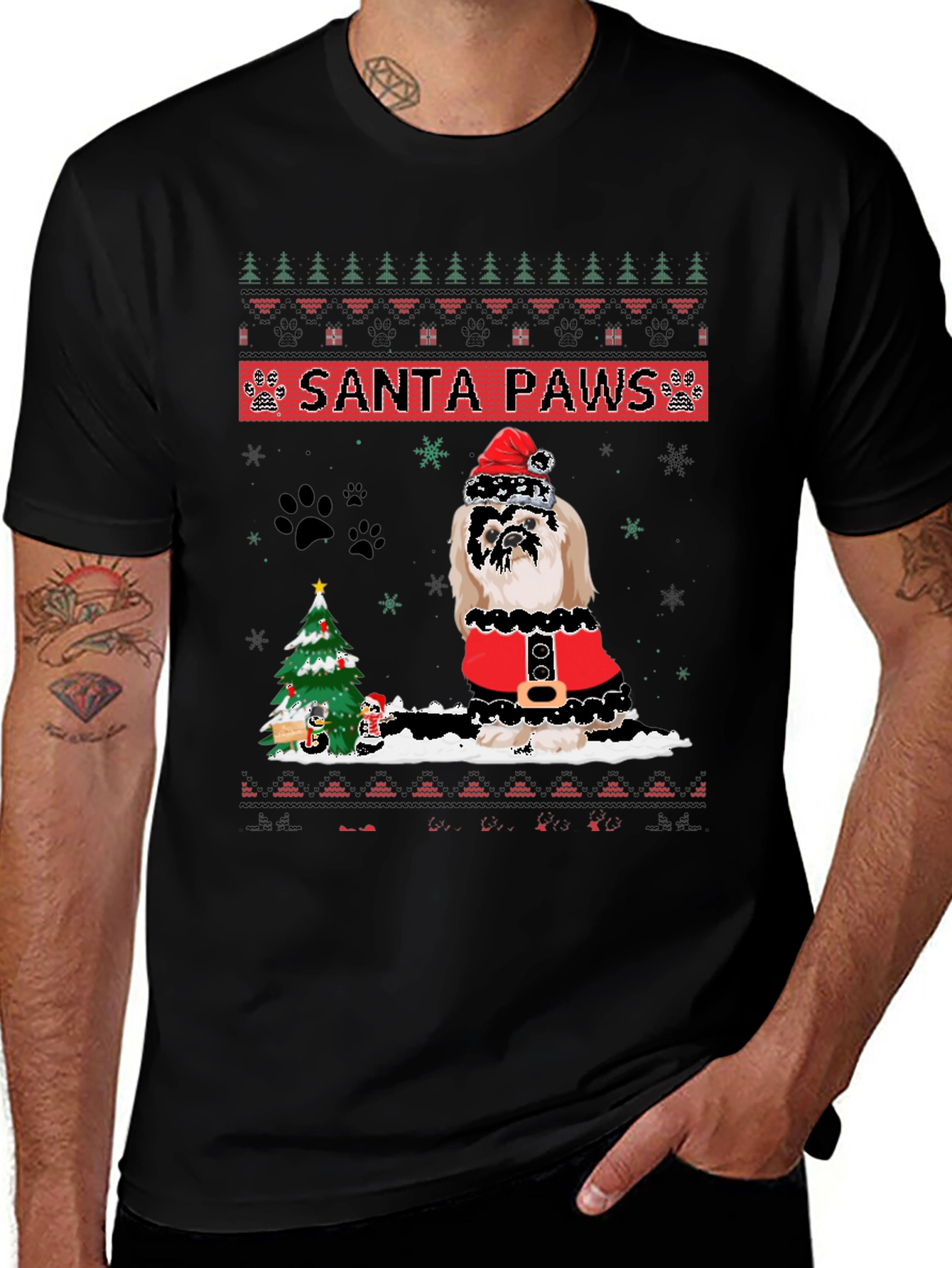 Santa Paws Christmas T-Shirt