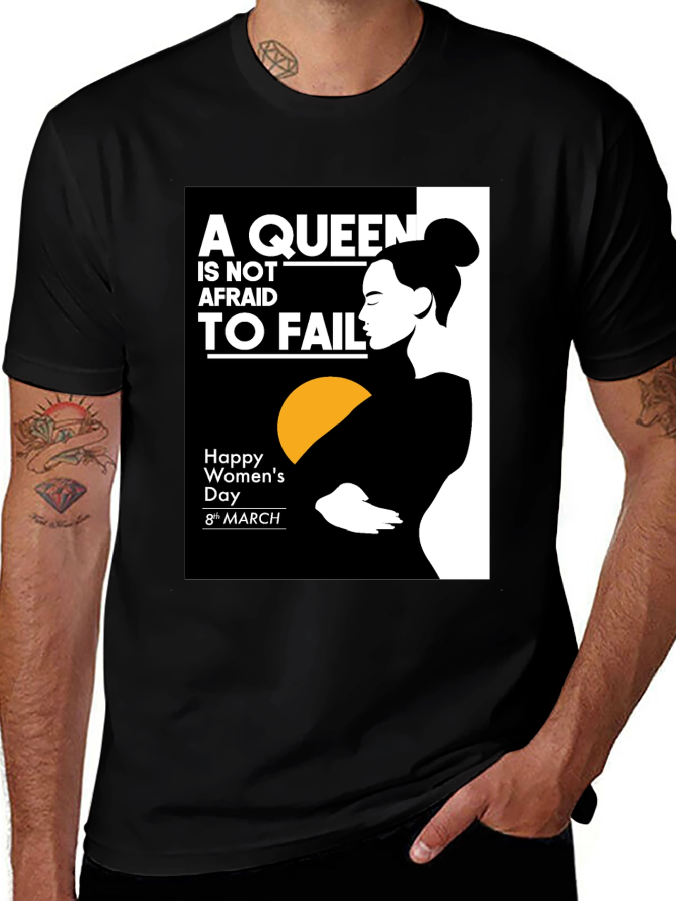 Empowered Women's Day T-Shirt: "A Queen Is Not Afraid To Fail"