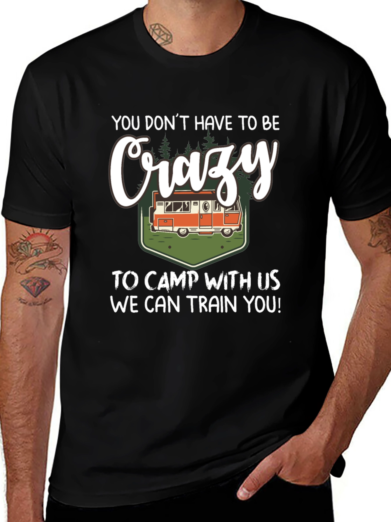 Crazy Camper T-Shirt: Camping Fun Tee