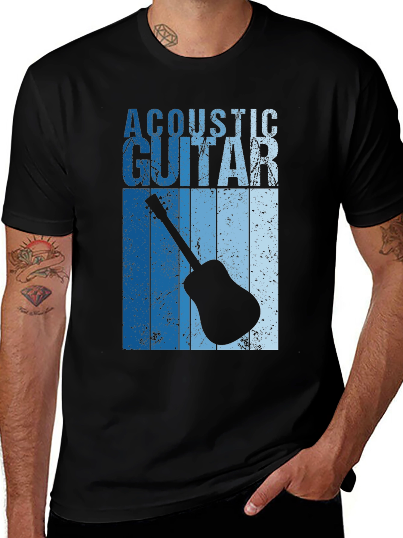 Variant 30 of Acoustic Guitar T-Shirt - Vintage Music Lover Tee