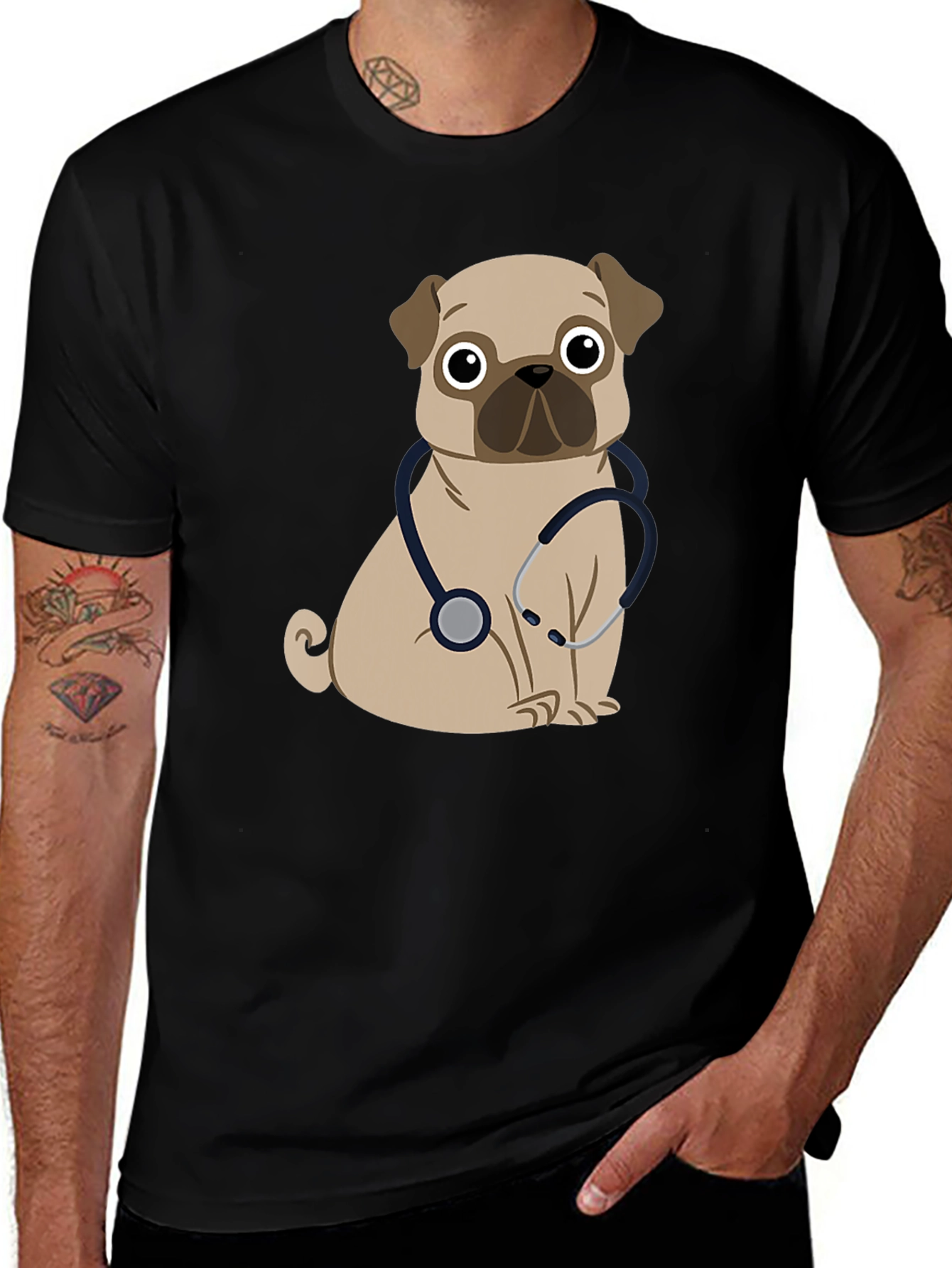 Variant 10 of Pug Dog Vet T-Shirt