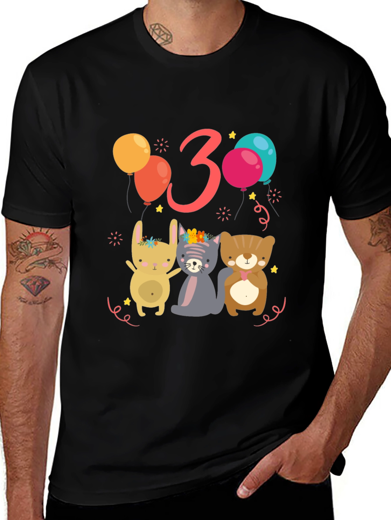 Variant 8 of Kids 3rd Birthday Animals T-Shirt