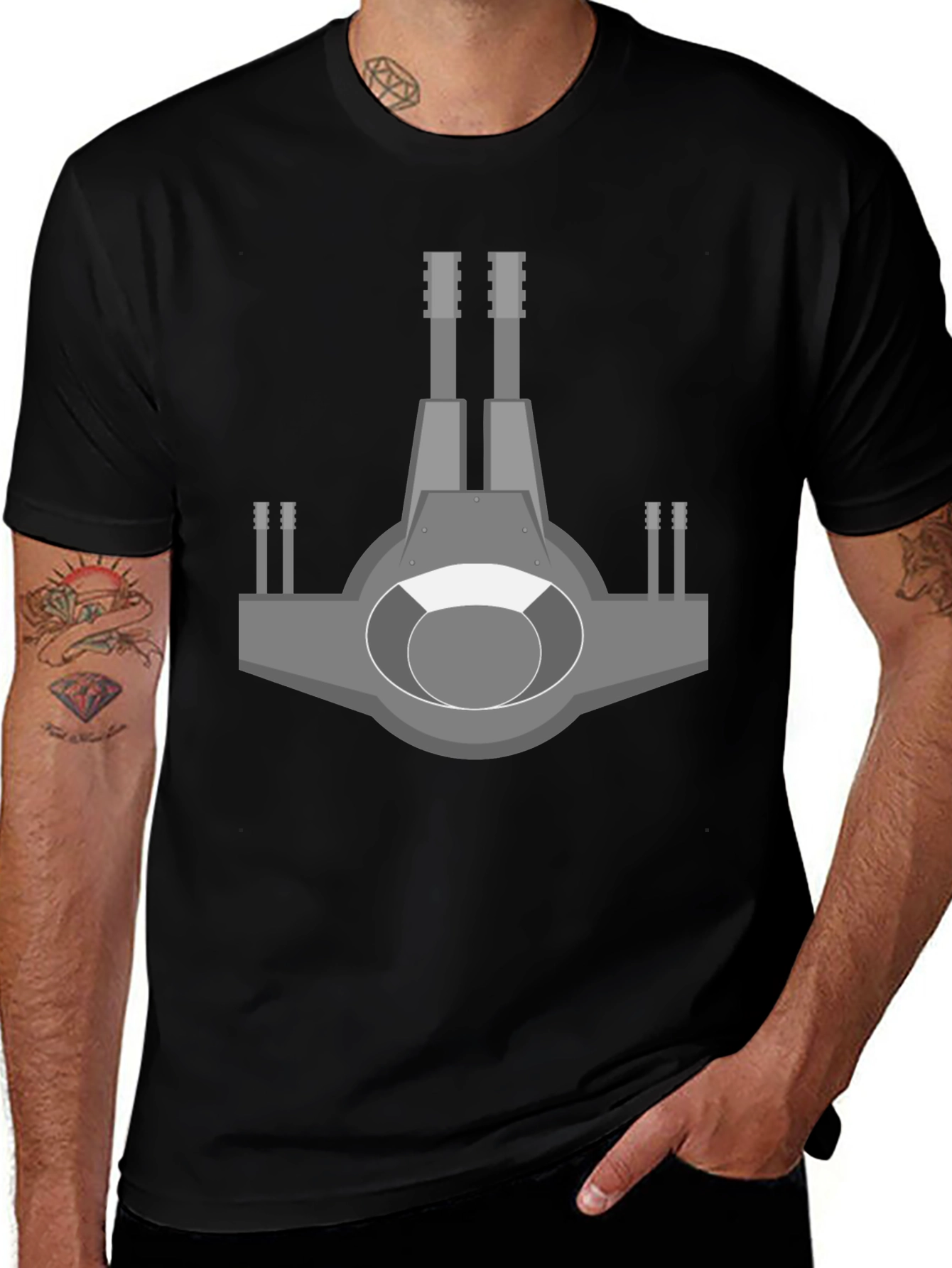Variant 26 of Battleship Graphic Tee - Naval Ship T-Shirt
