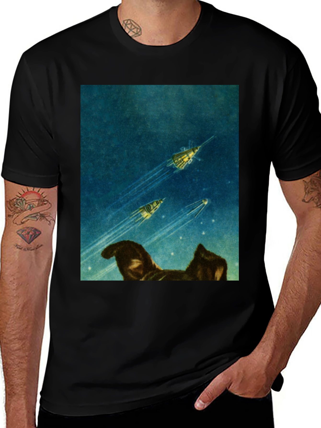 Variant 26 of Space Cat T-Shirt - Sci-Fi Graphic Tee