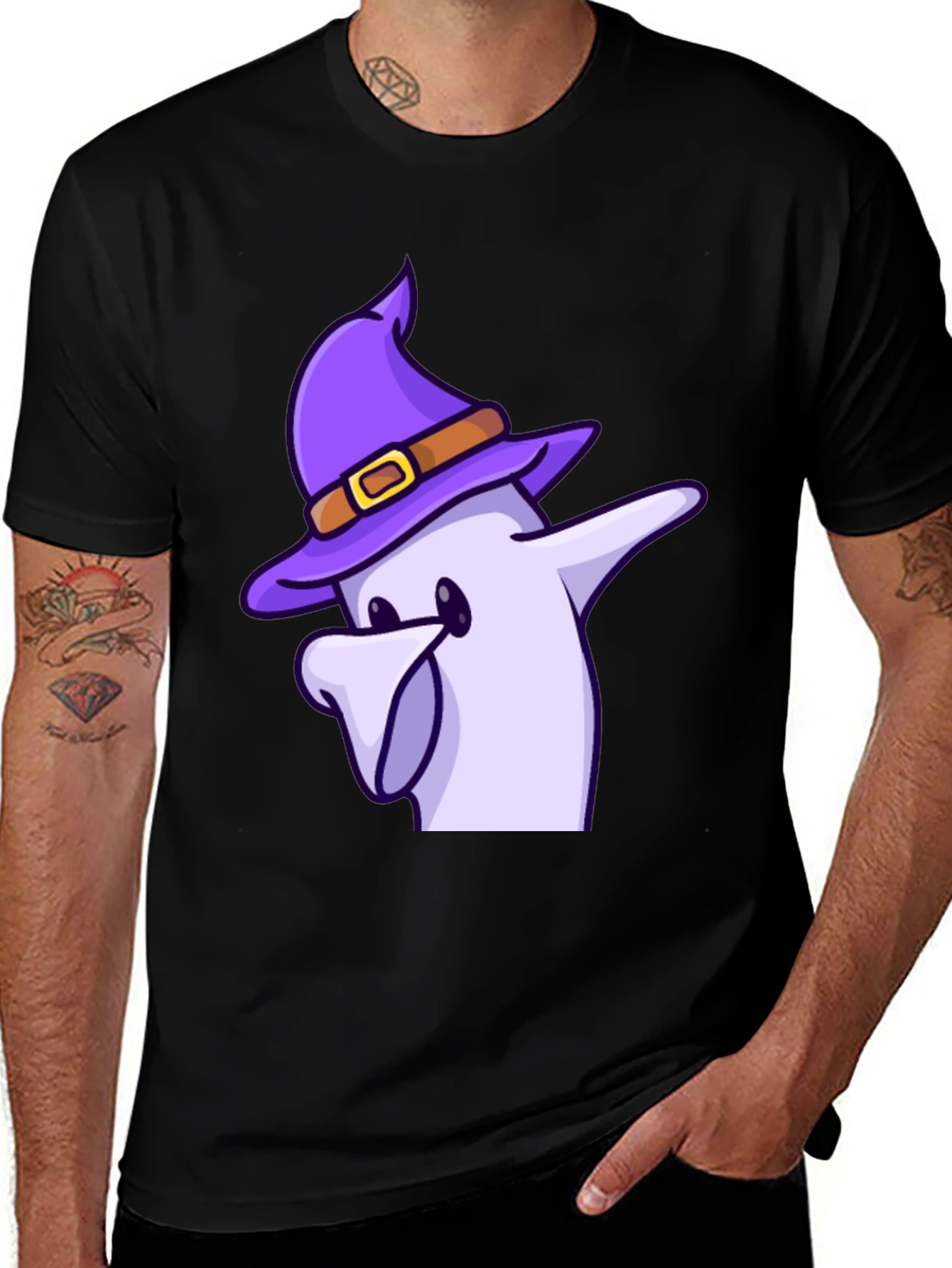 Variant 2 of Witch Ghost Dabbing Tee - Spooky Halloween Shirt