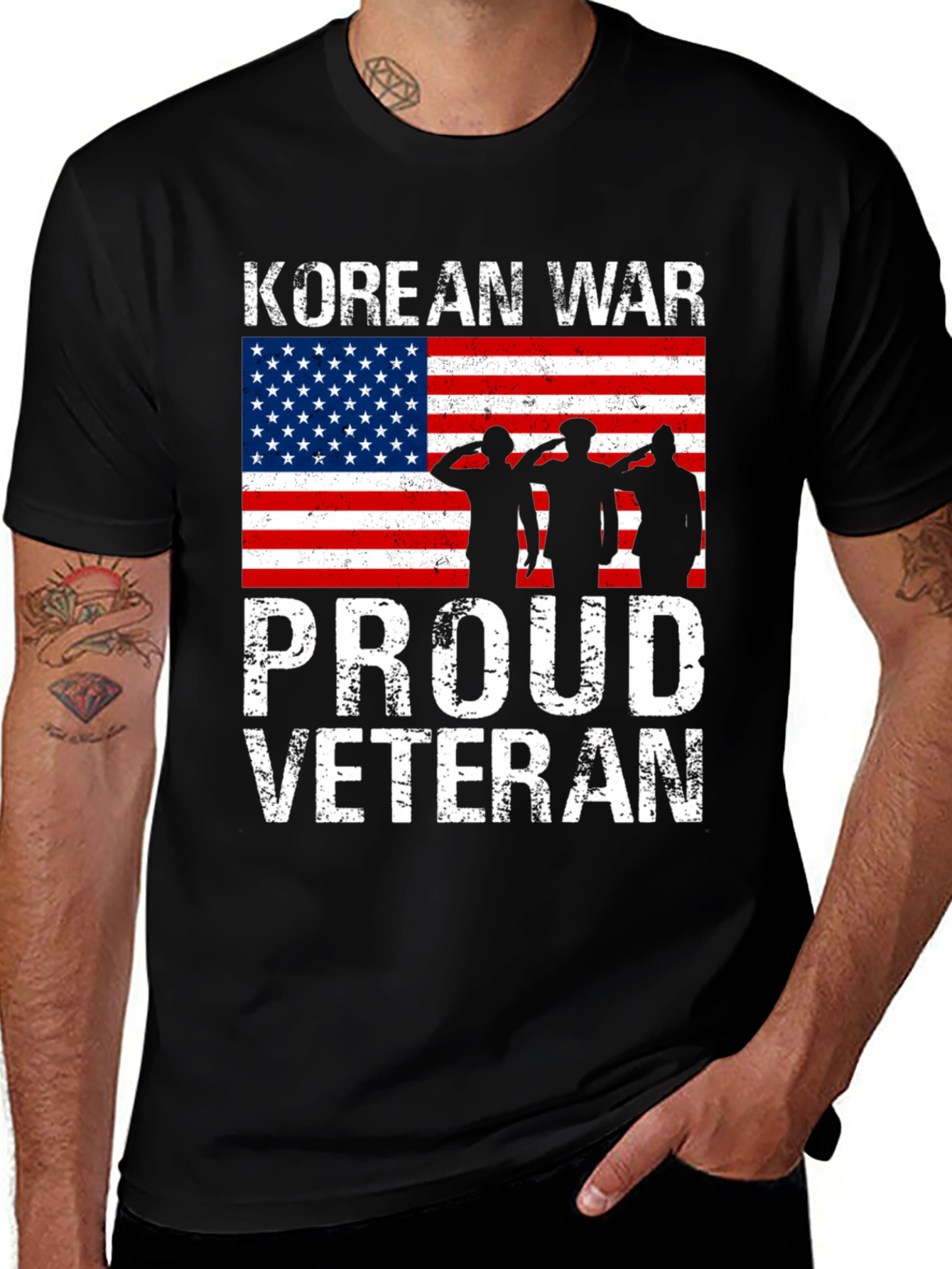 Korean War Proud Veteran Graphic T-Shirt