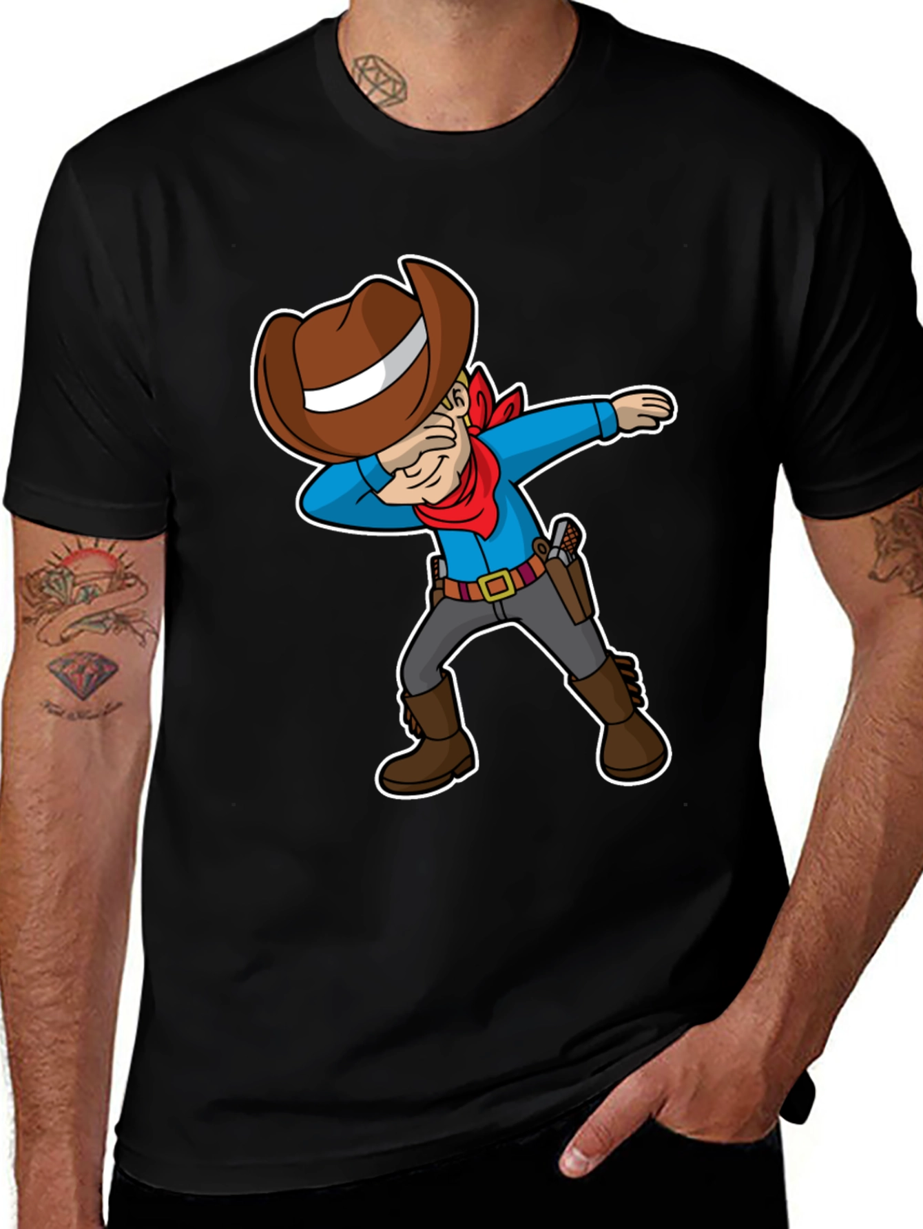 Variant 26 of Dabbing Cowboy Graphic T-Shirt