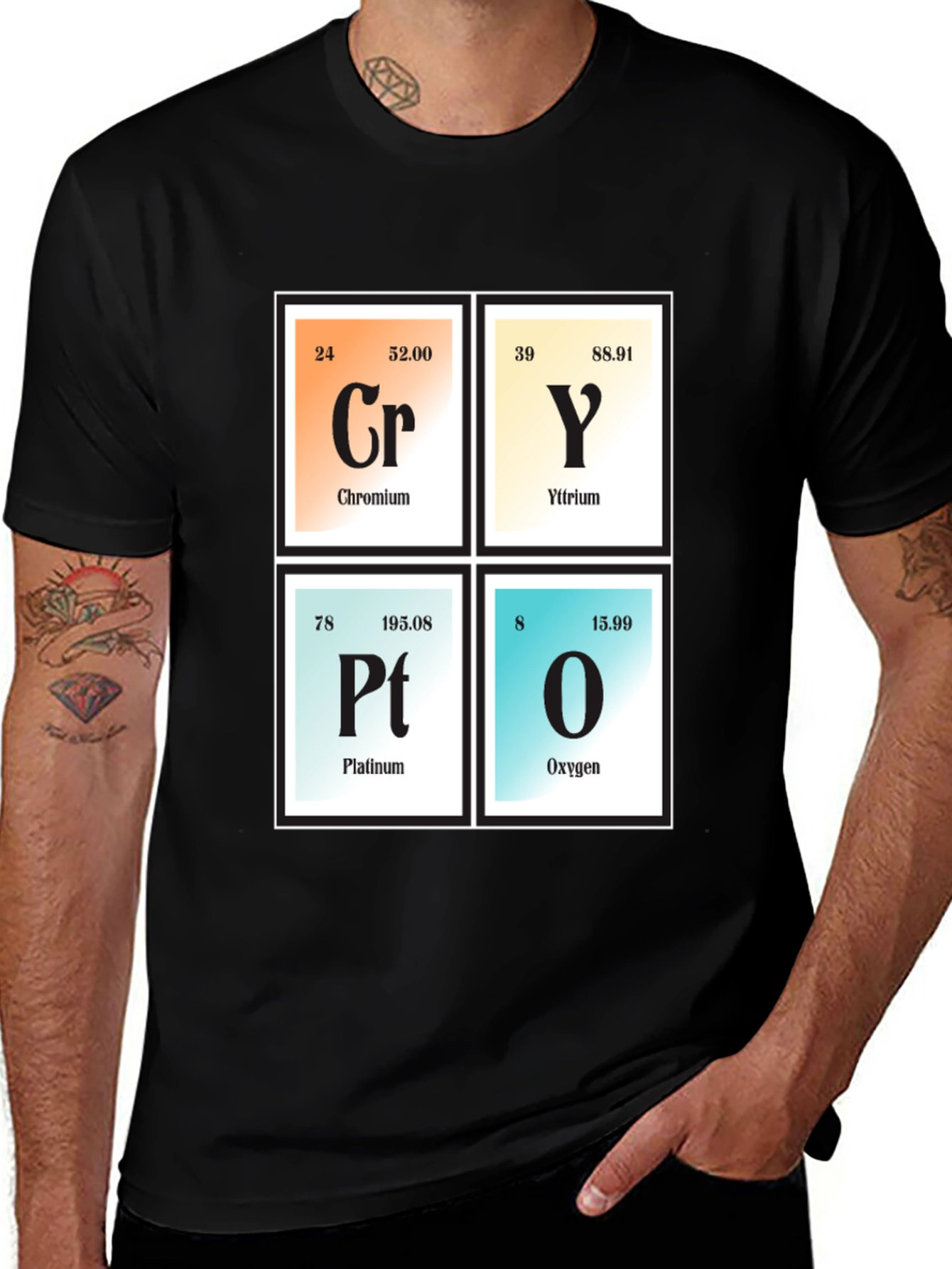 Variant 15 of Chemistry Elements T-Shirt: Cry Platinum Oxygen Graphic Tee