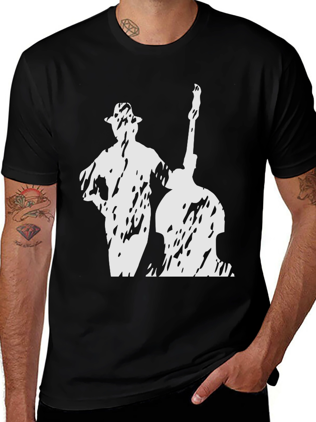 Variant 29 of Jazz Musician Graphic T-Shirt - Black