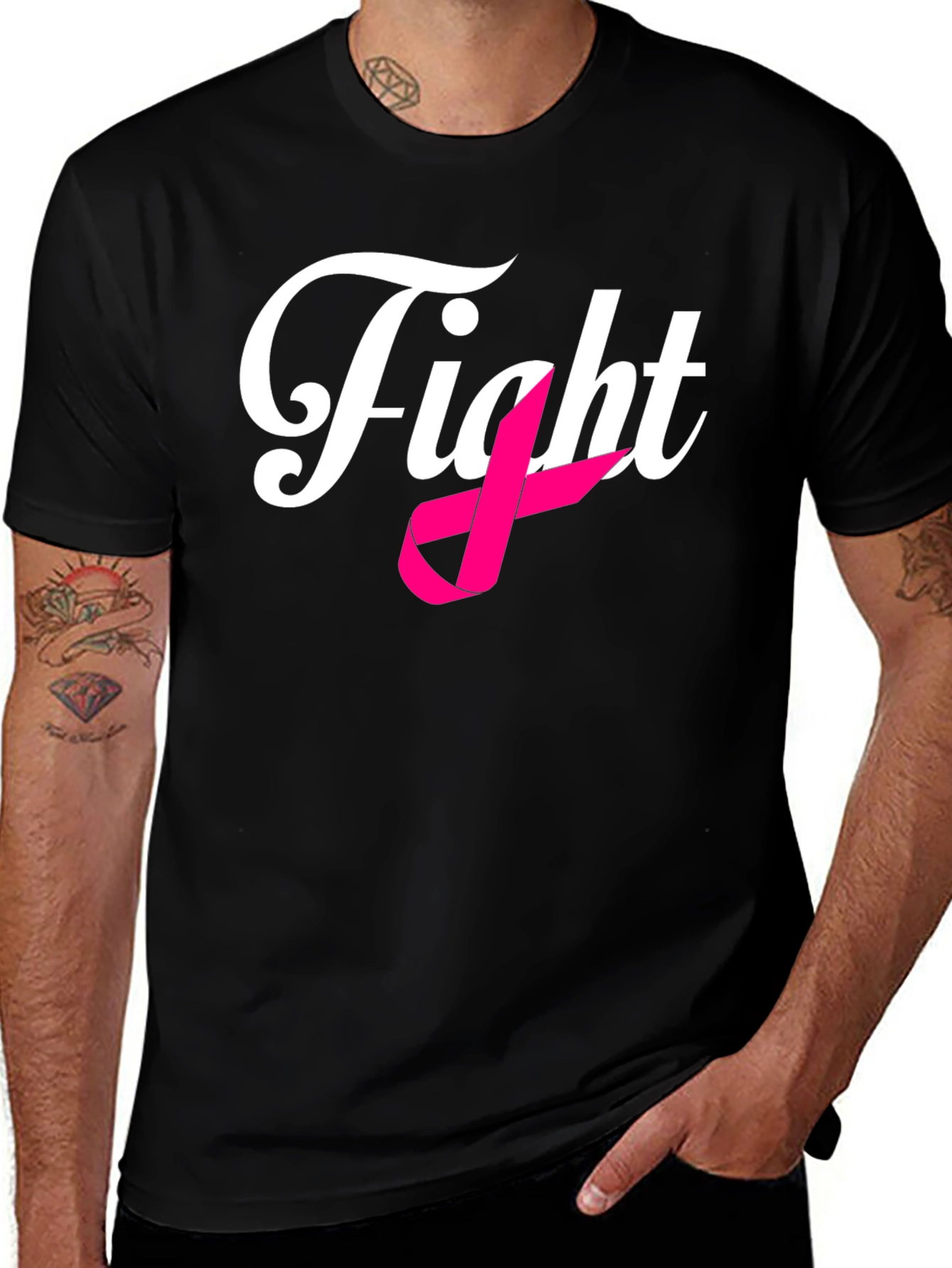 Variant 21 of Fight Cancer Awareness Ribbon T-Shirt