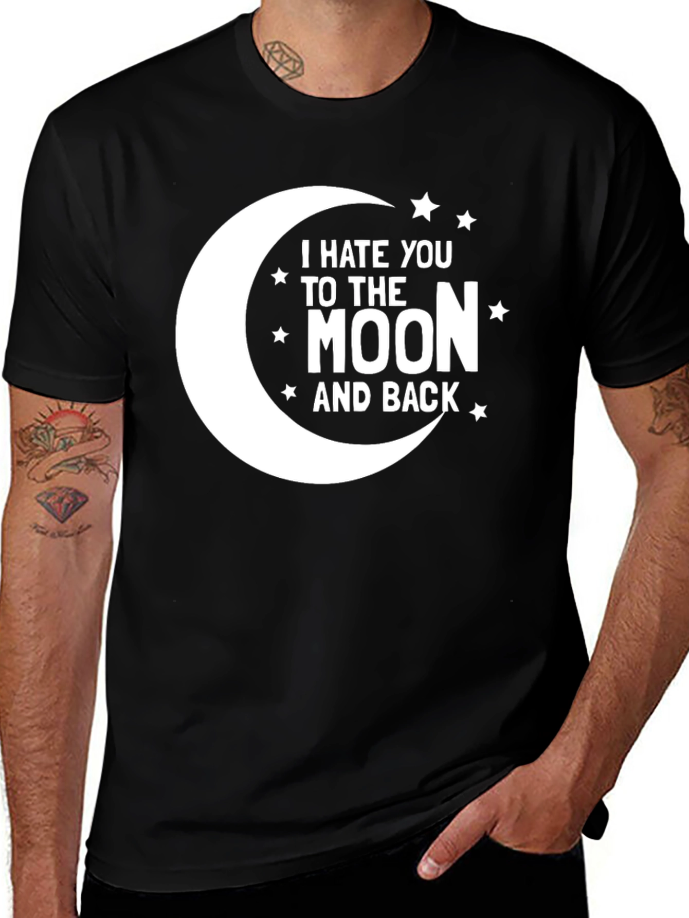Variant 21 of I Hate You to the Moon T-Shirt Funny Graphic Tee
