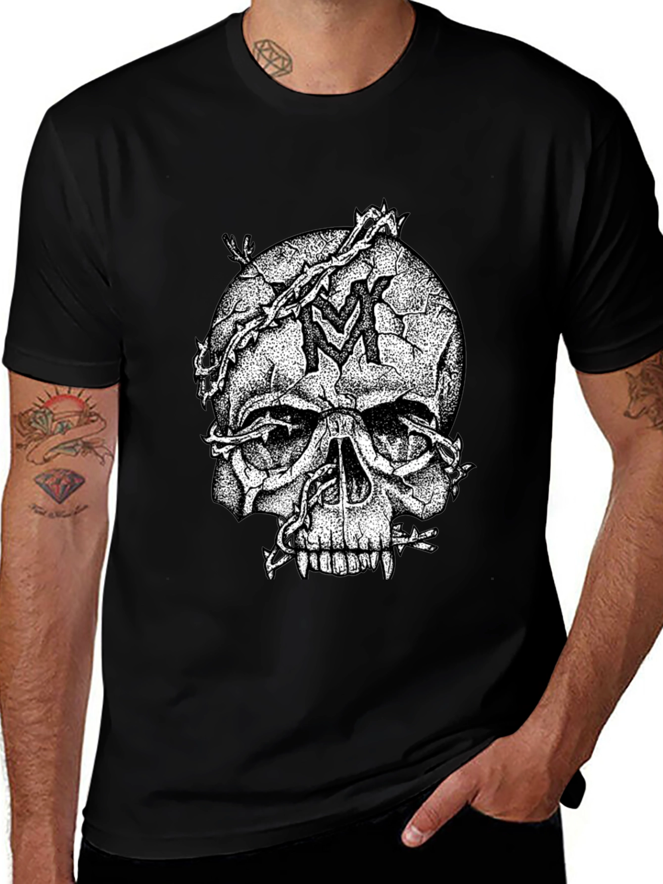 Skull Graphic Tee - Dark Fashion