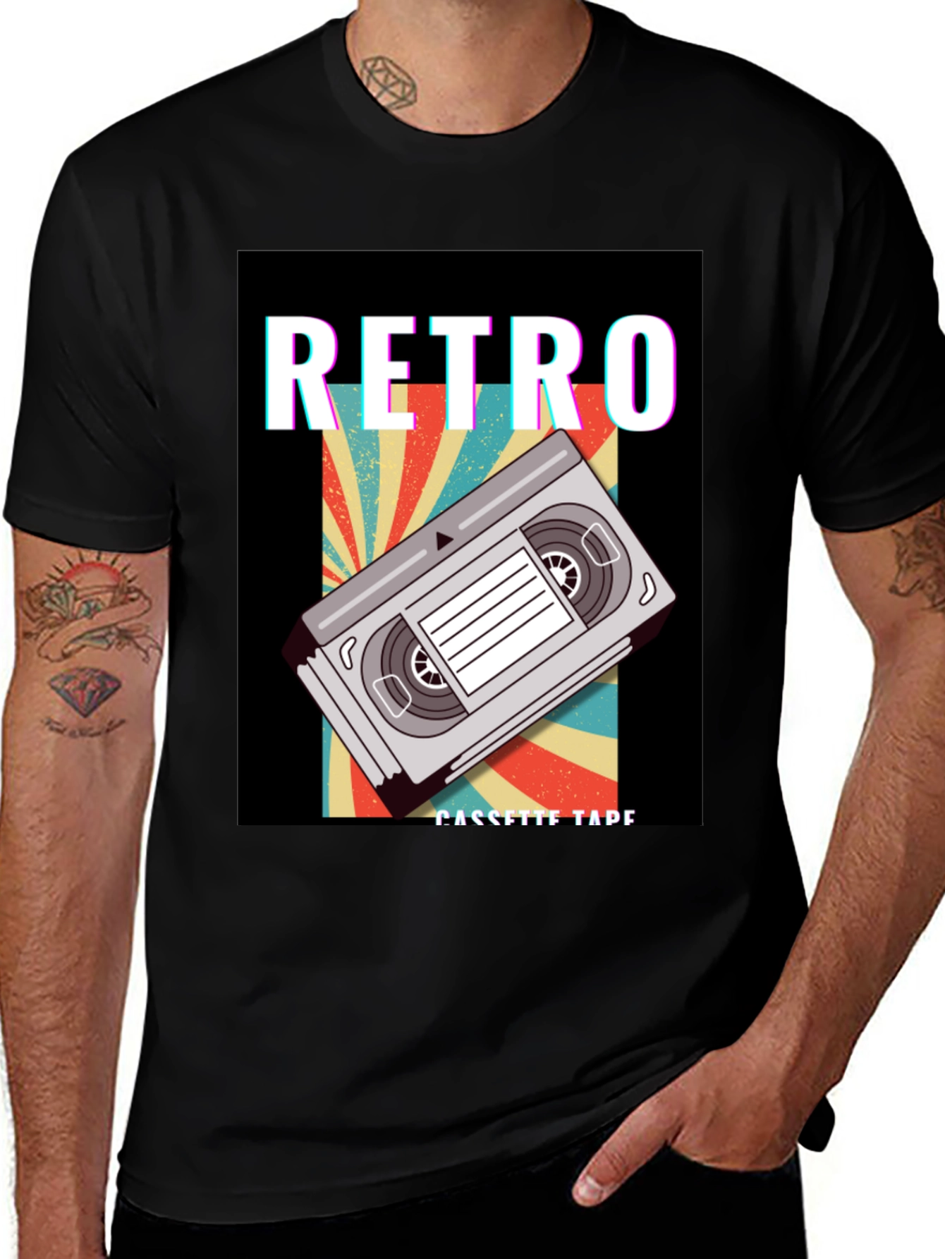 Variant 21 of Retro Cassette Tape Graphic Tee