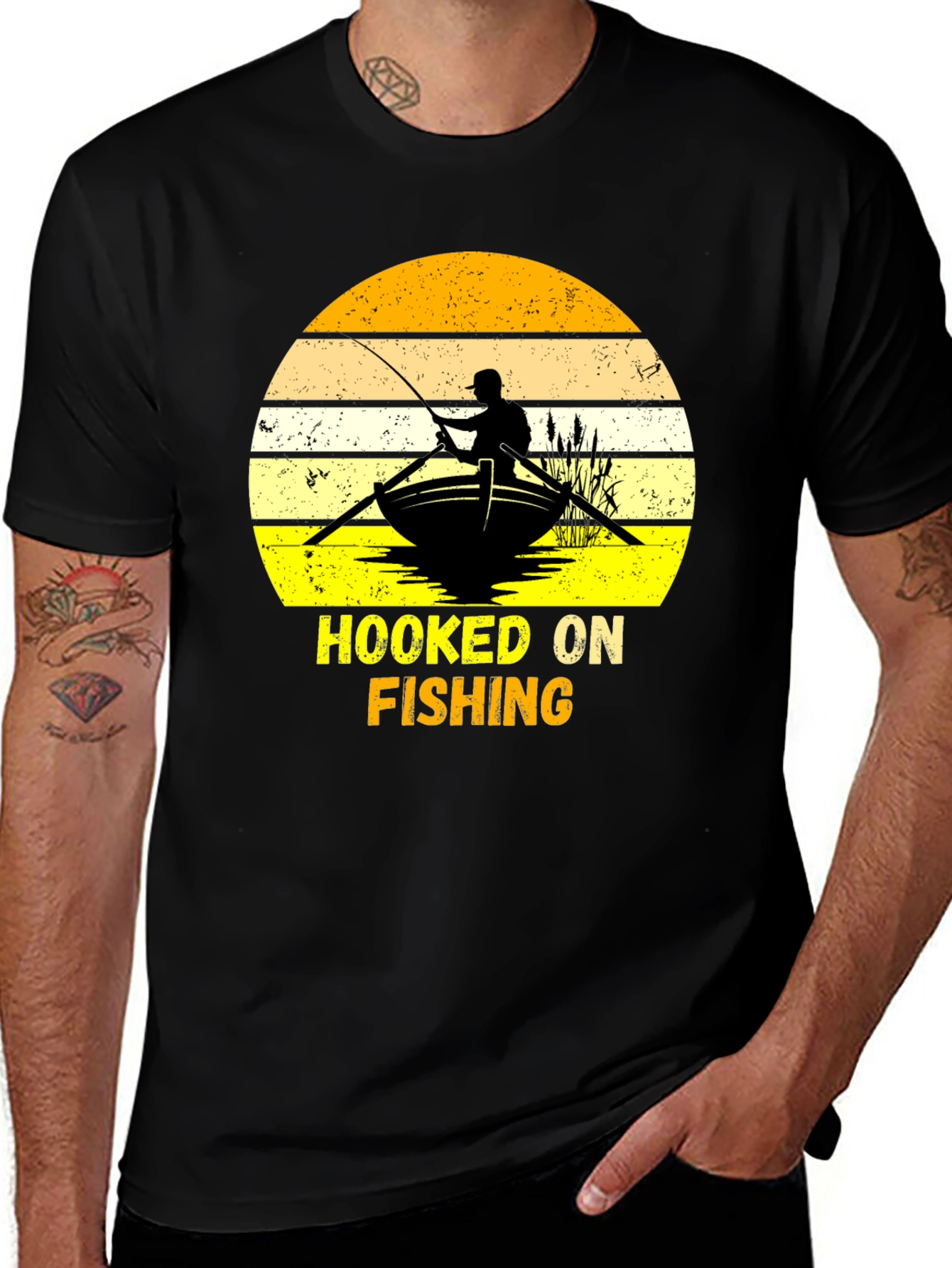 Variant 19 of Hooked On Fishing Graphic T-Shirt