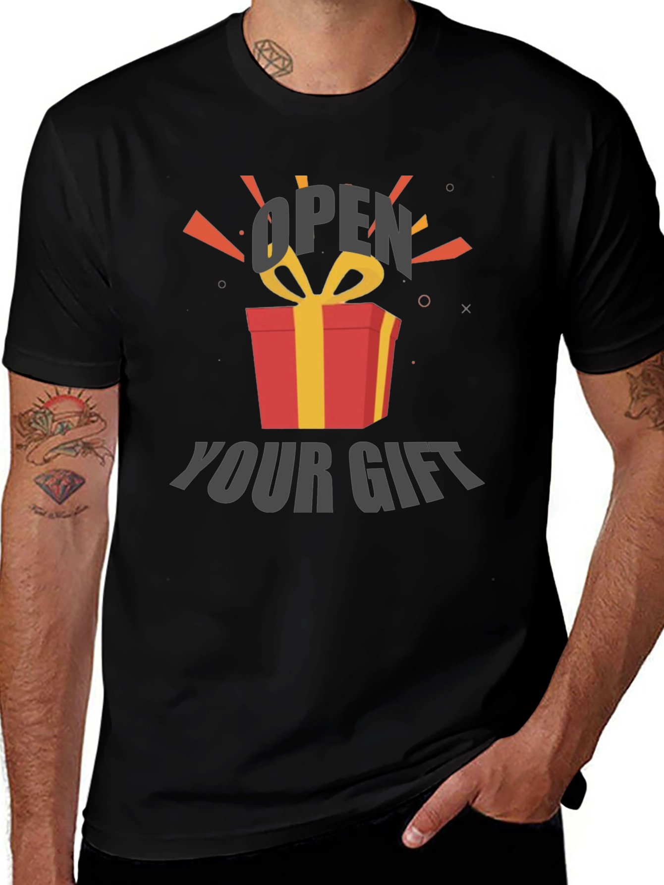 Variant 22 of Open Your Gift Graphic Tee - Soft Cotton Blend