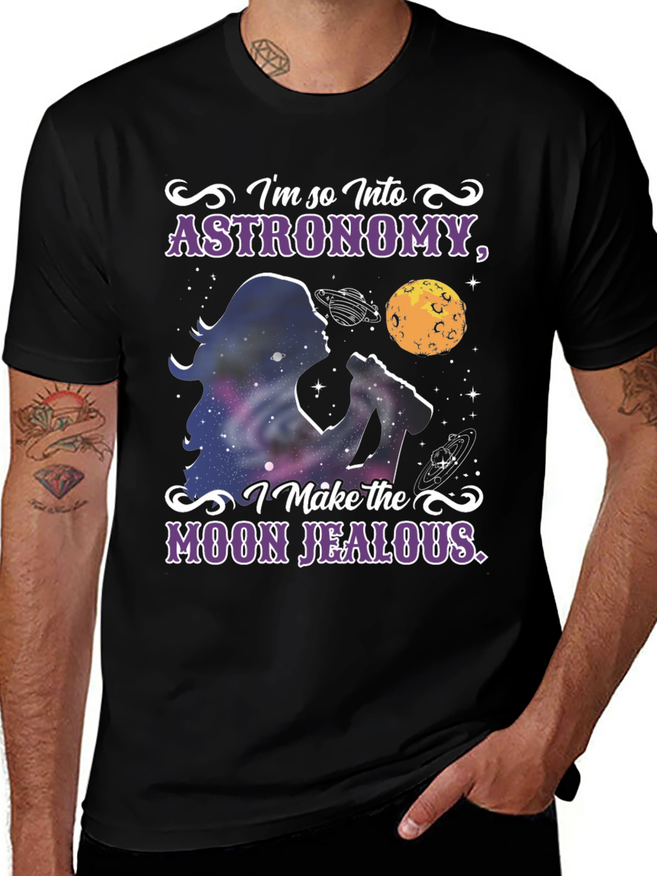 Variant 19 of Astronomy Fan Black T-Shirt