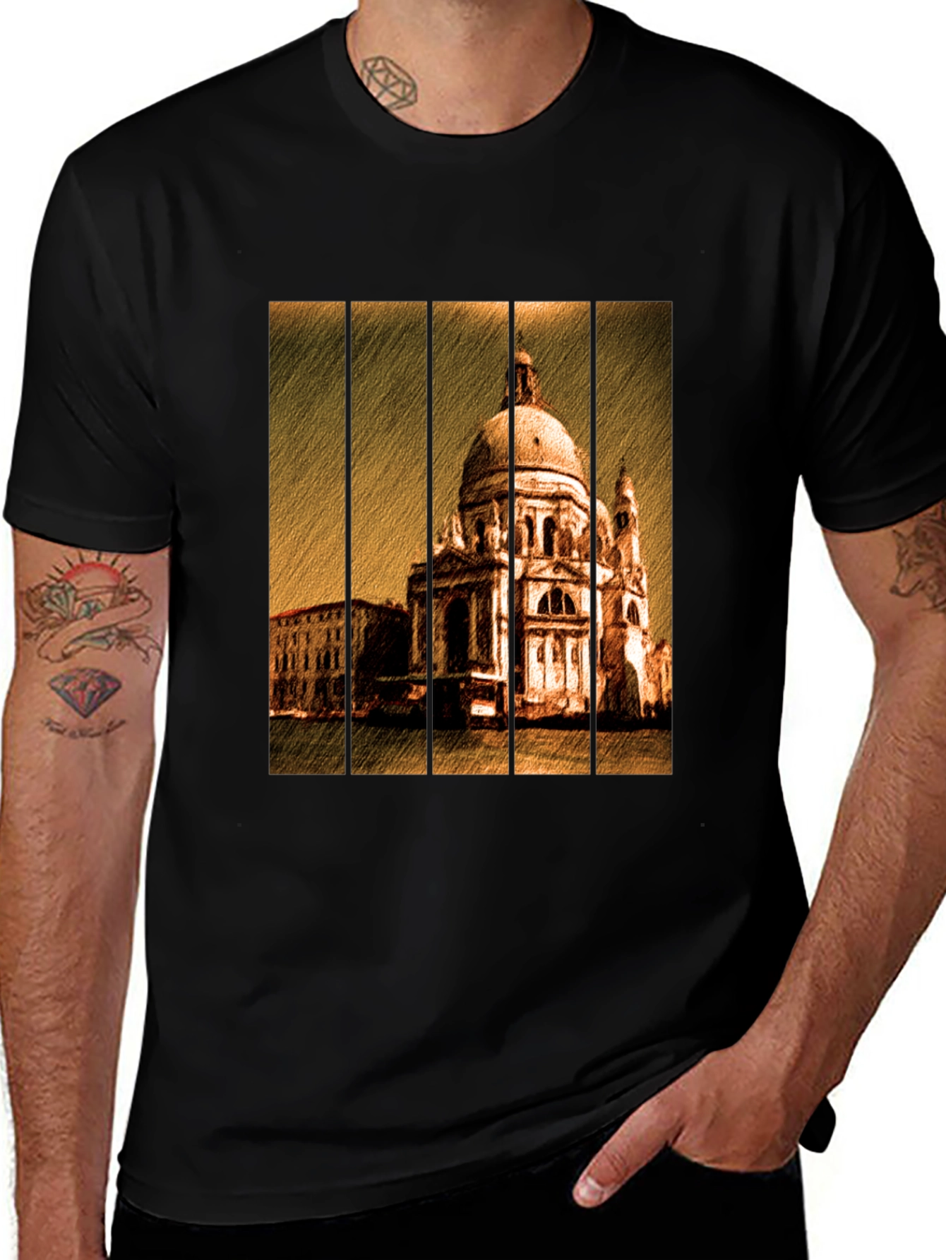 Variant 5 of Venice Basilica Graphic T-Shirt - Vintage Style
