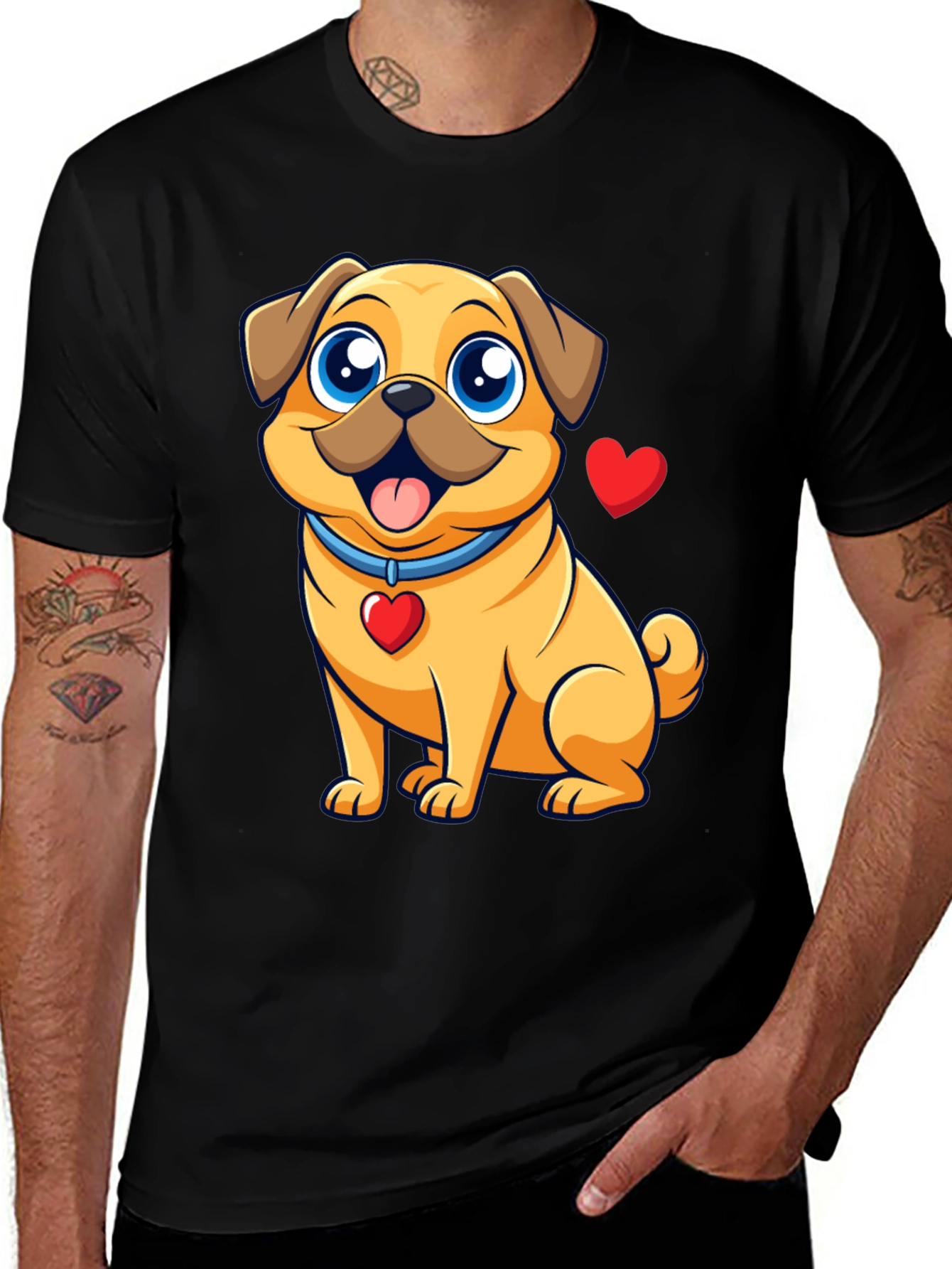 Variant 24 of Cute Pug Valentine's Day T-Shirt