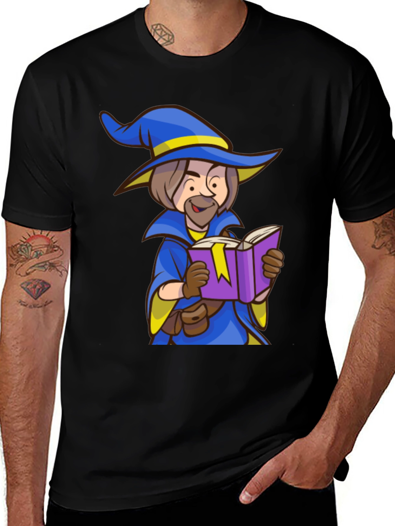 Variant 5 of Wizard Cartoon Graphic T-Shirt
