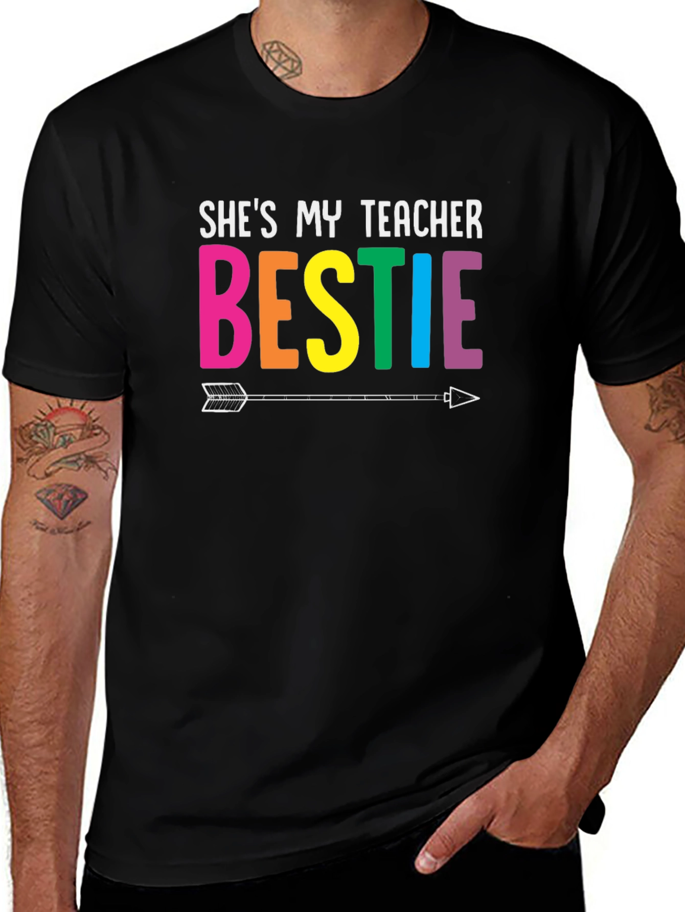 Variant 8 of She's My Teacher Bestie Arrow Graphic Tee