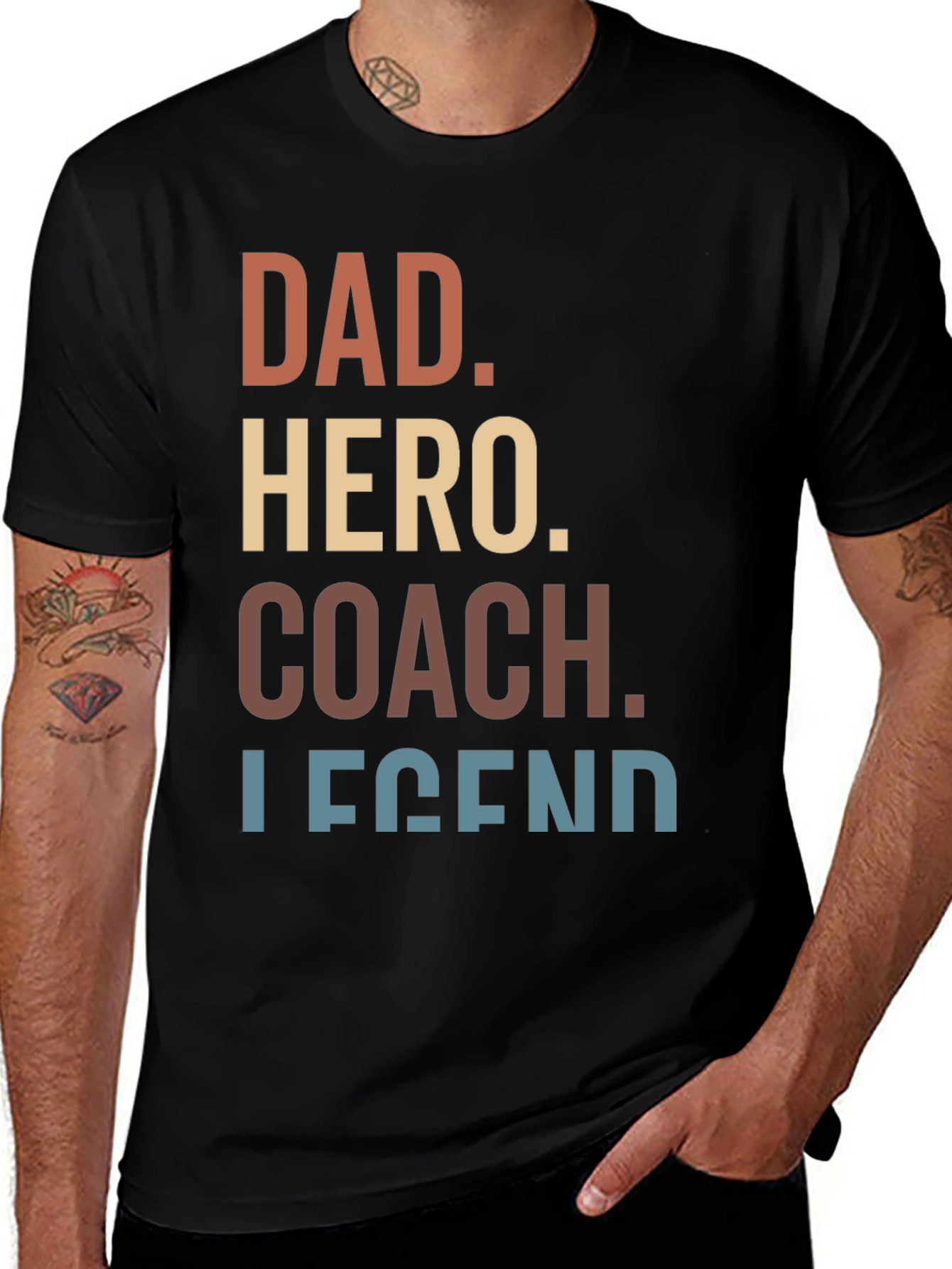 Variant 12 of Dad Hero Coach Legend Graphic Tee