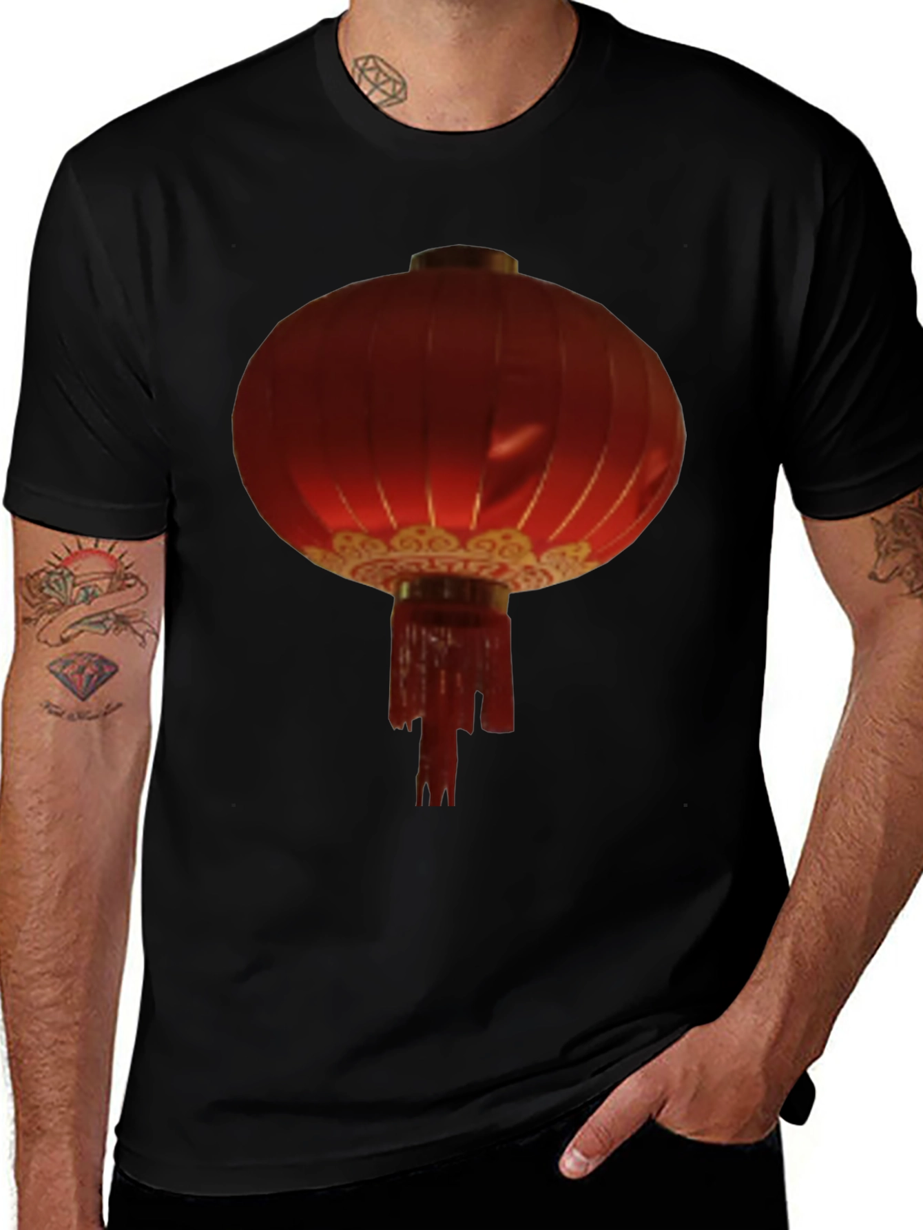 Variant 3 of Festive Red Lantern Graphic Tee