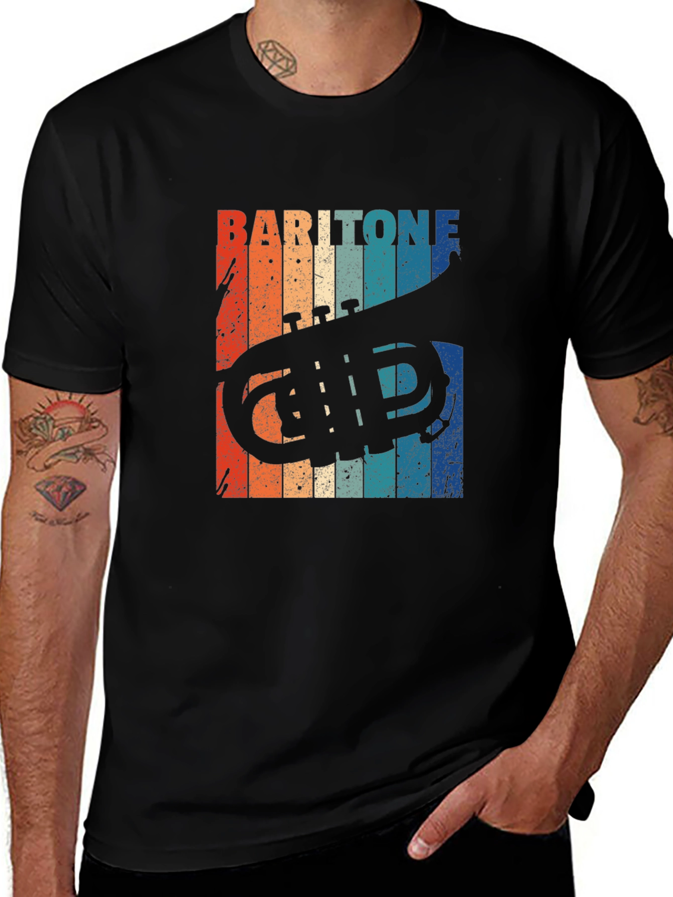 Variant 10 of Retro Baritone Horn T-Shirt