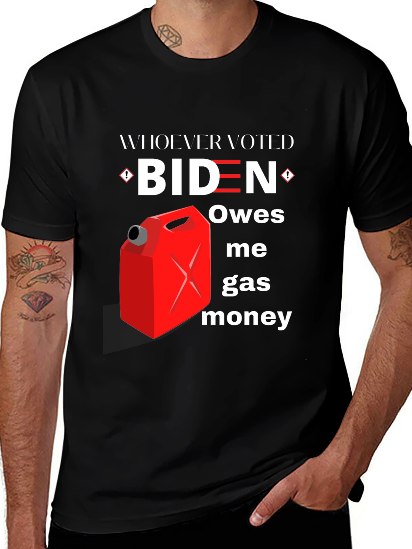 Variant 8 of Biden Gas Money Graphic Tee - Fuel Up the Humor!