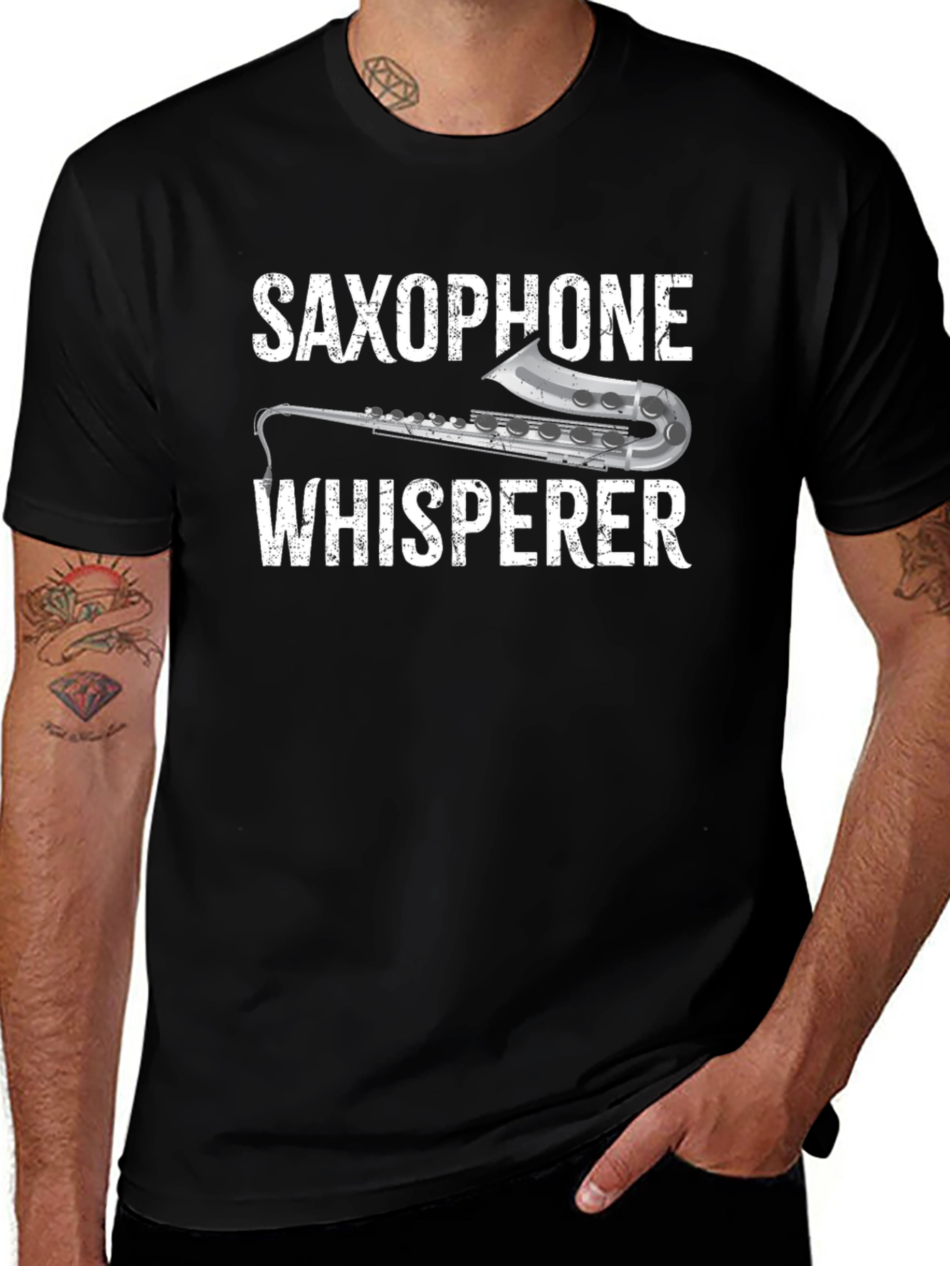 Variant 9 of Saxophone Whisperer Graphic T-Shirt