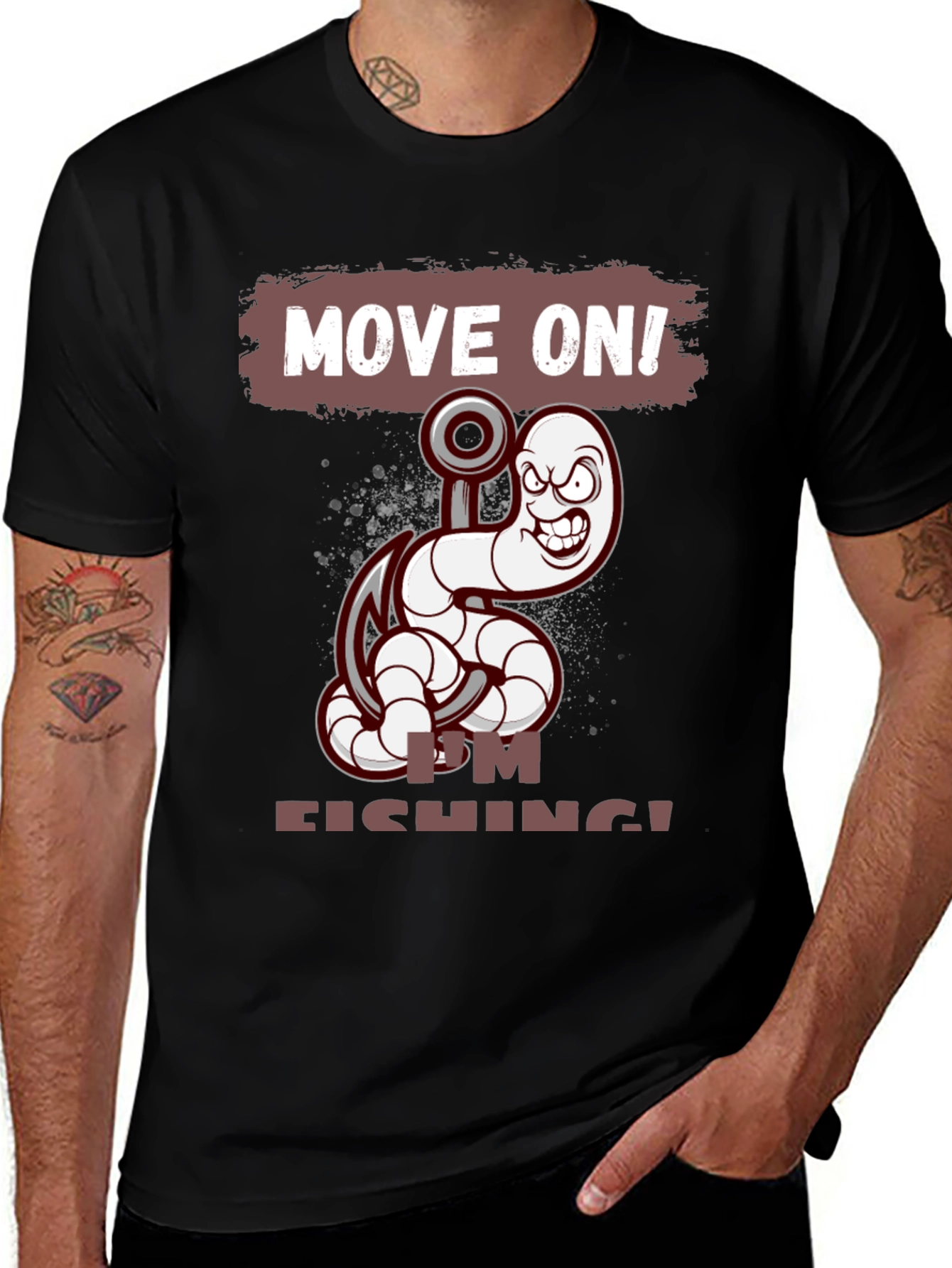 Variant 7 of Move On! I'm Fishing T-Shirt